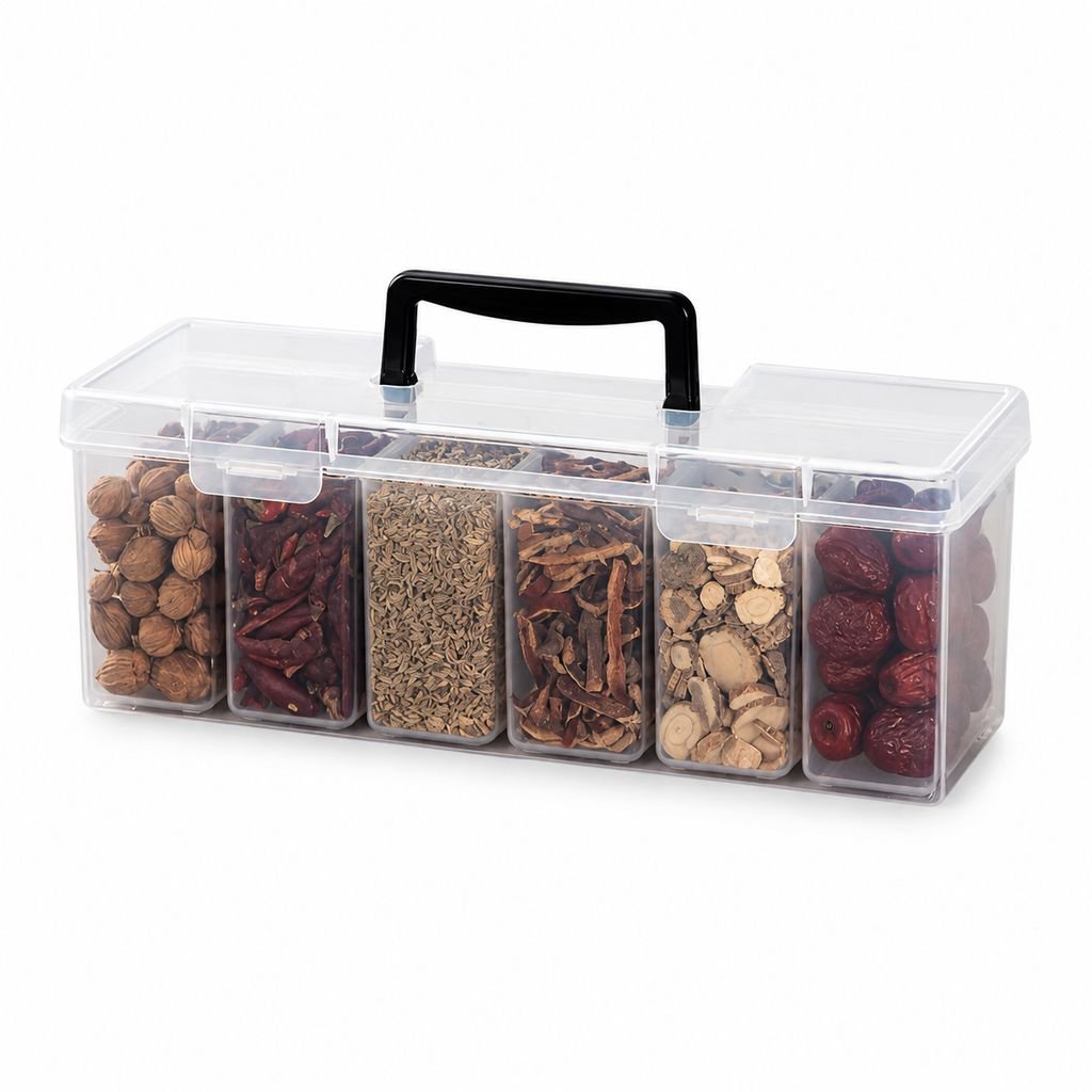Household Cabinet Spice Airtight Box Kitchen Plastic Seasoning Storage Jar