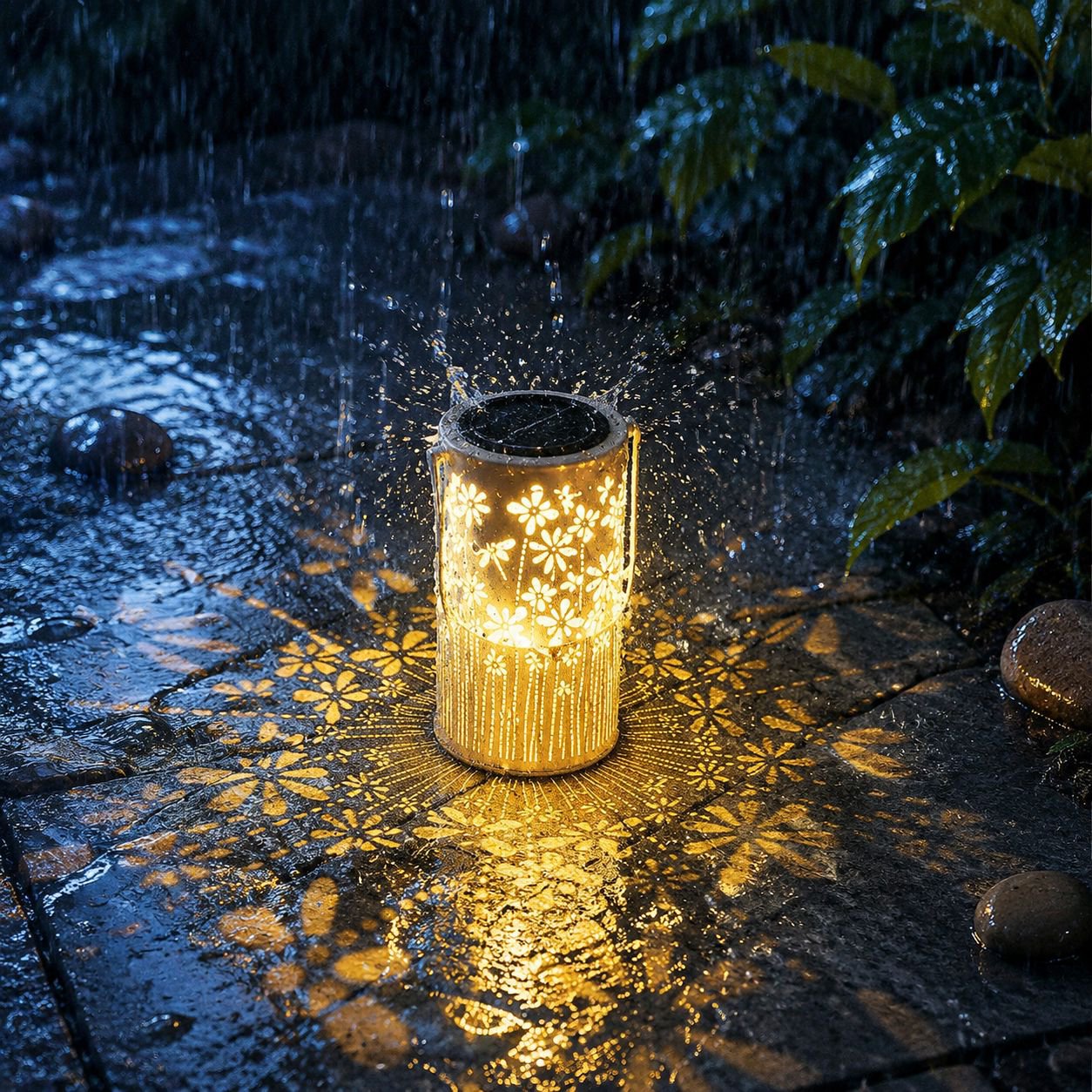 Solar-powered dragonfly night light, outdoor courtyard waterproof decoration, balcony garden landsca