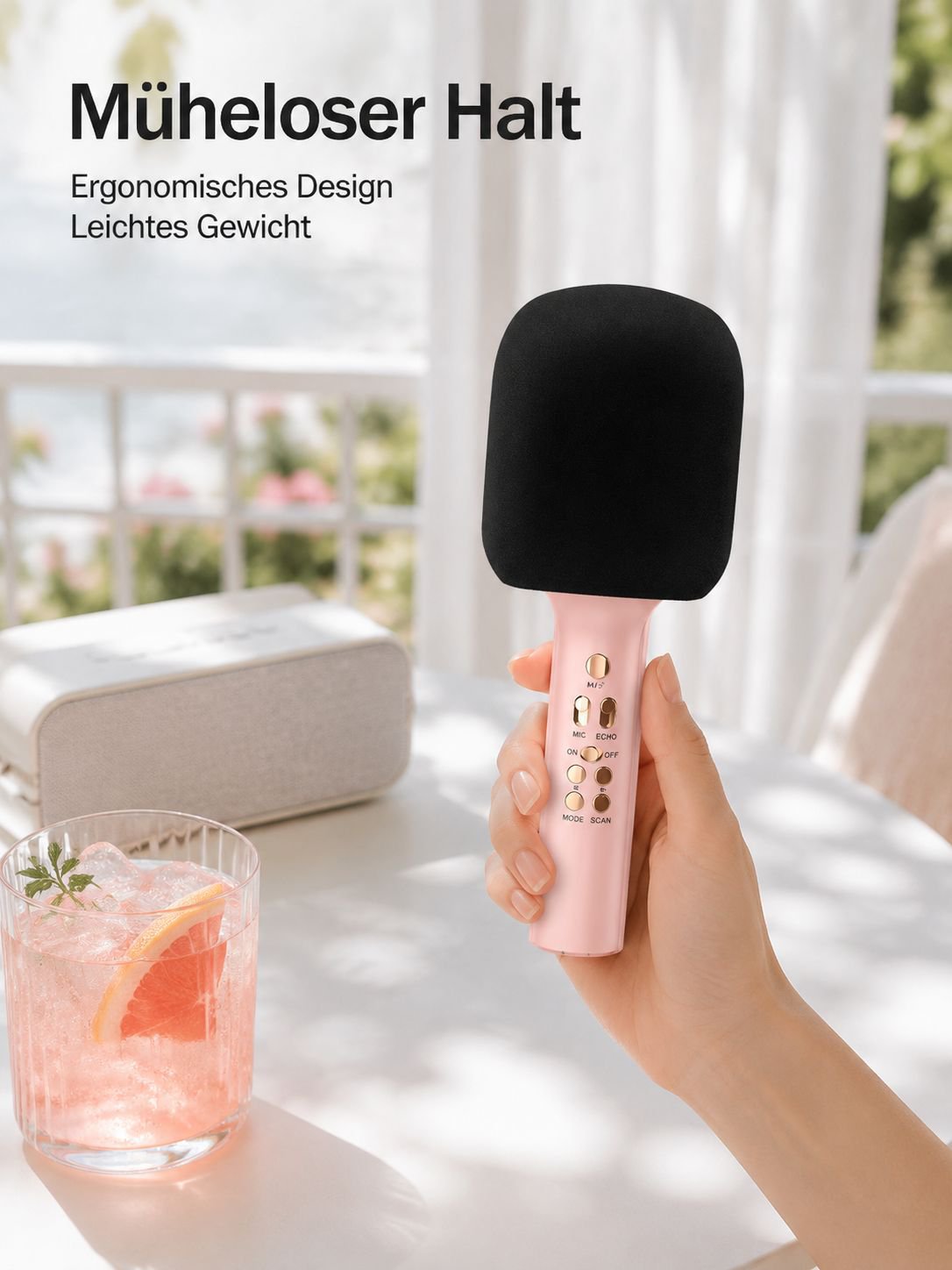 Drahtloses Bluetooth-Kondensatormikrofon, Gesangsmikrofon, Audio, integriertes Mikrofon, Mobiltelefo