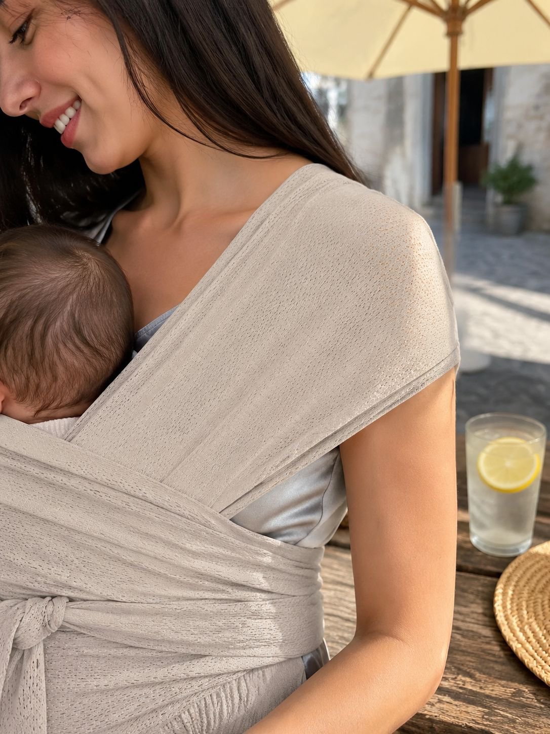 Portabebés frontal para bebés bandolera esencial para viajes de madre e hijo
