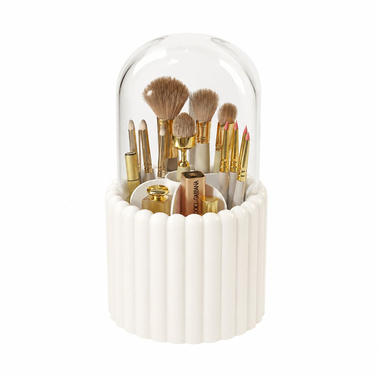 Convex Dot Dustproof Lid Makeup Brush Storage Pen Holder