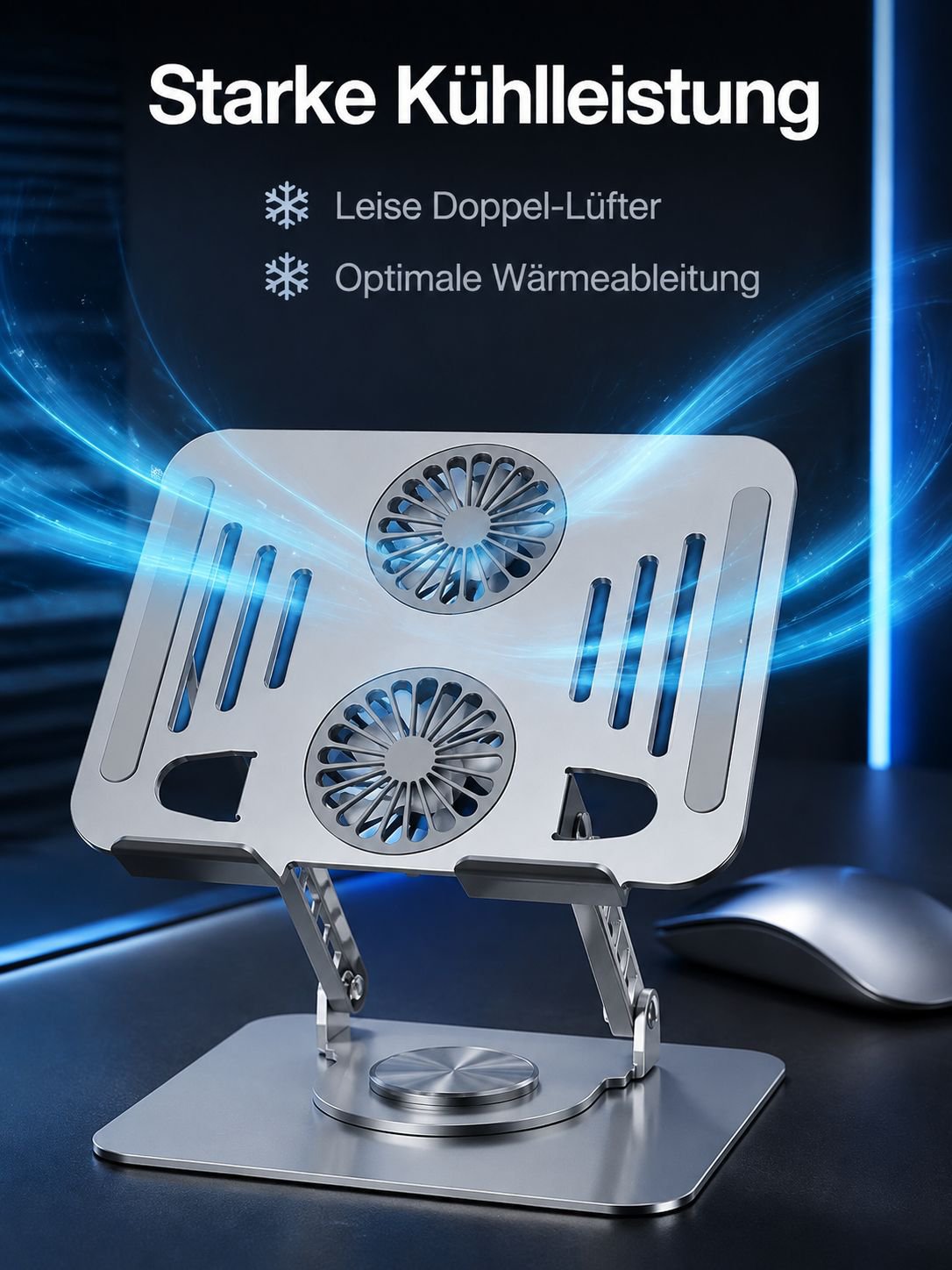 Stabiler und komfortabler Notebook-Ständer für Büro, mit Kühlfunktion