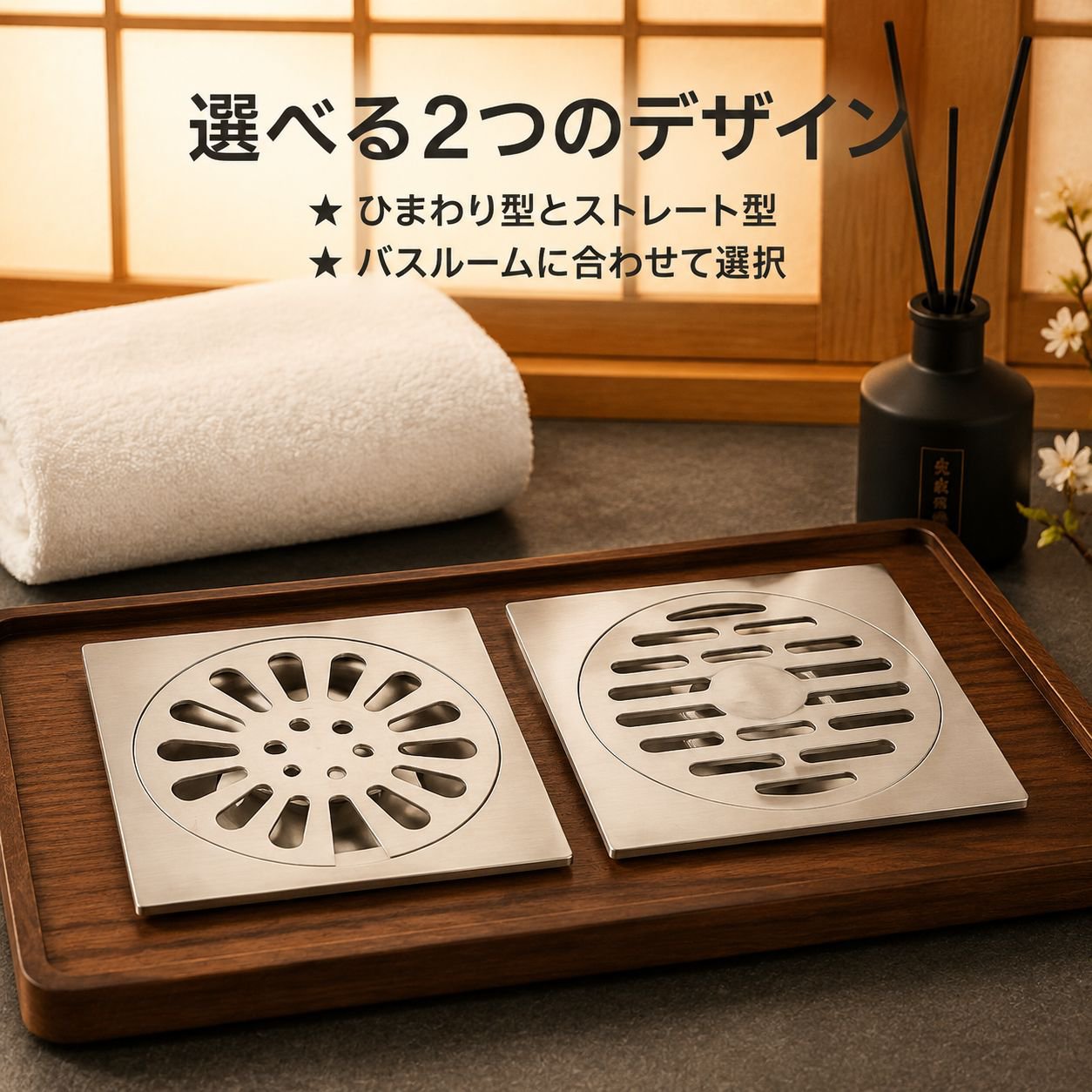 12cm厚手ステンレス深型水封床排水口 ホテル工事用DN75