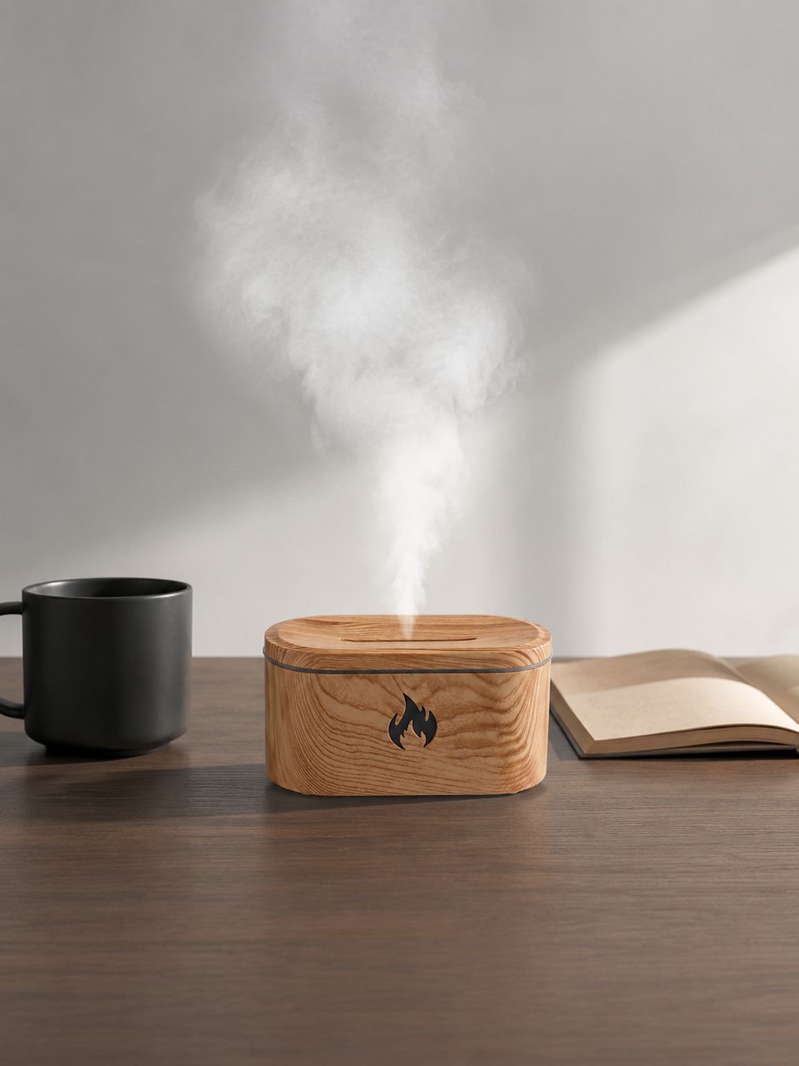 New Colorful Simulation Flame Aroma Diffuser USB Plug-in Home Desktop Ambient Night Light Atomizing 