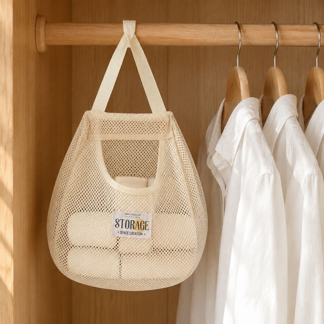 Bolsa colgante de almacenamiento para calcetines estilo japonés, organizador de ropa y ropa interior