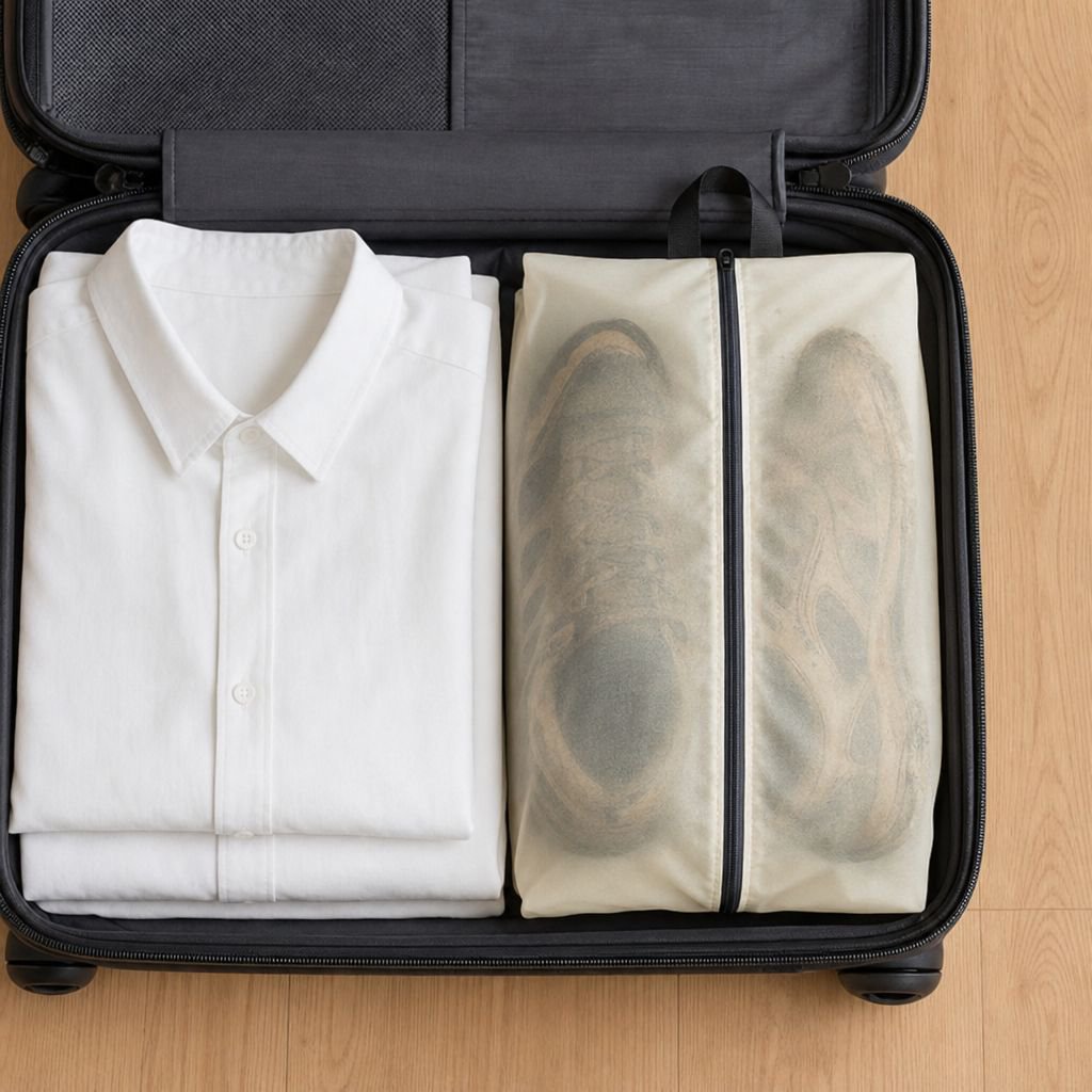 Easy-carry handle design shoe bag