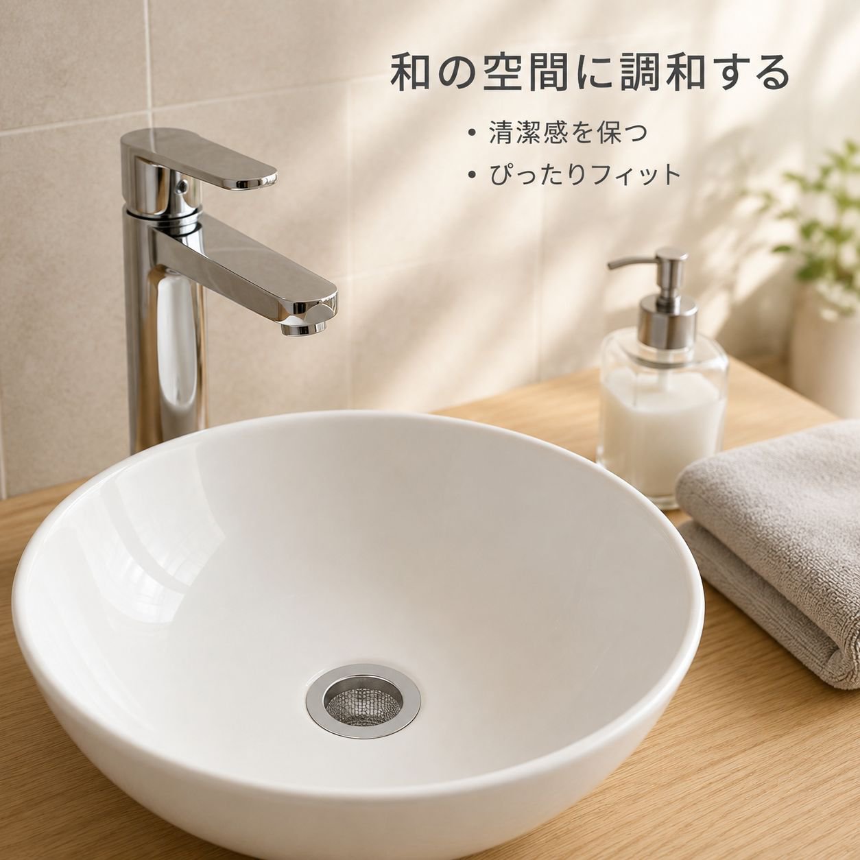 ステンレス排水溝防詰まりフィルター ヘアキャッチャー 洗面台用