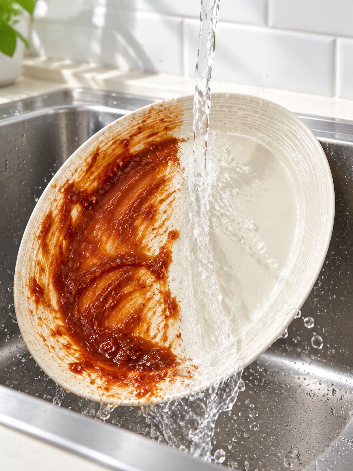 Detalle del borde del plato de cerámica estilo sombrero