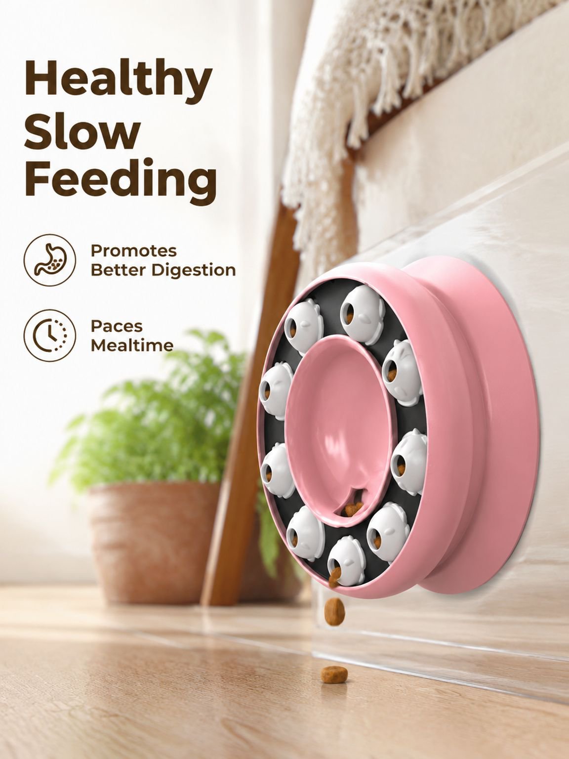 Pet Cat Slow Food Toy Bowl