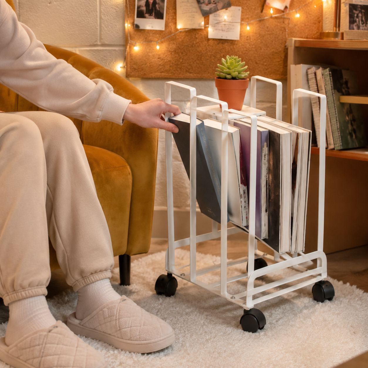 Multi-functional Movable Cardboard Rack