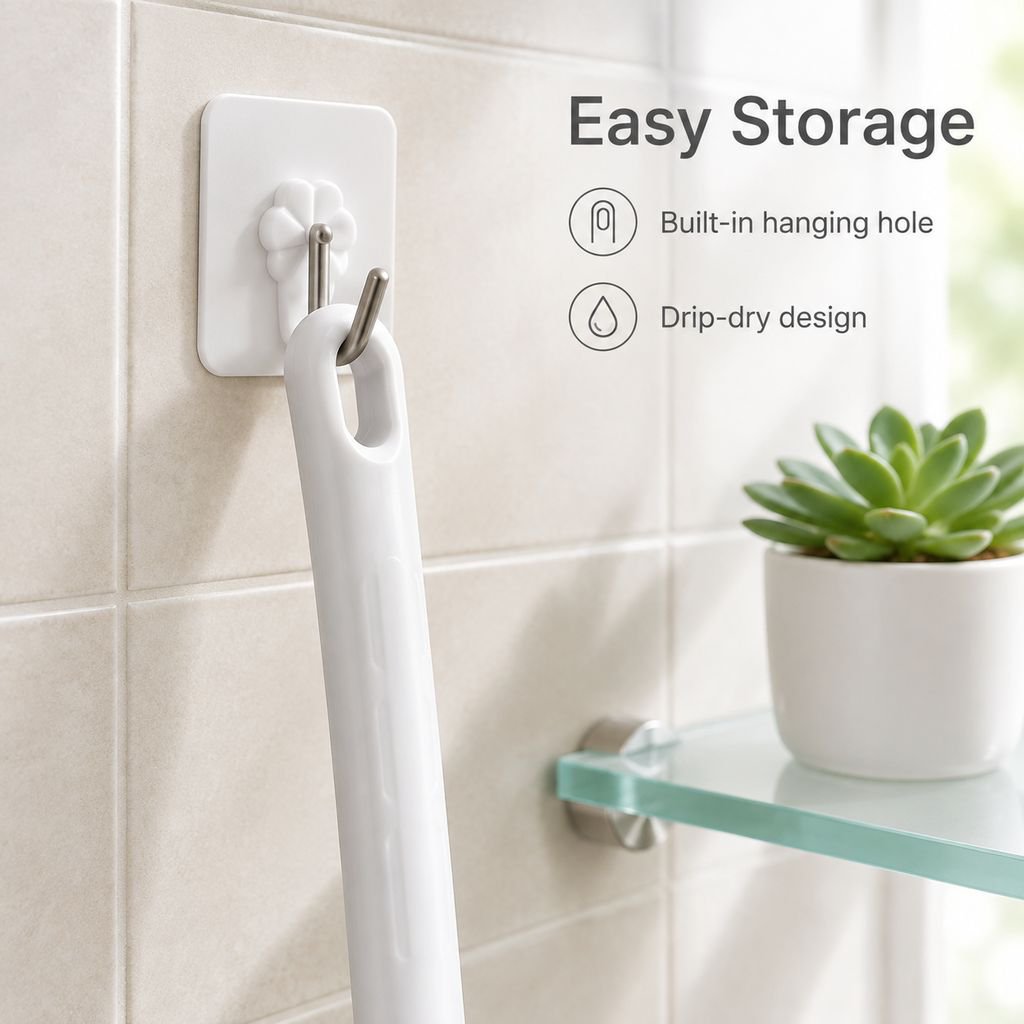 Wholesale Long Handle Small Head Toilet Brush Bathroom Toilet Cleaning Brush