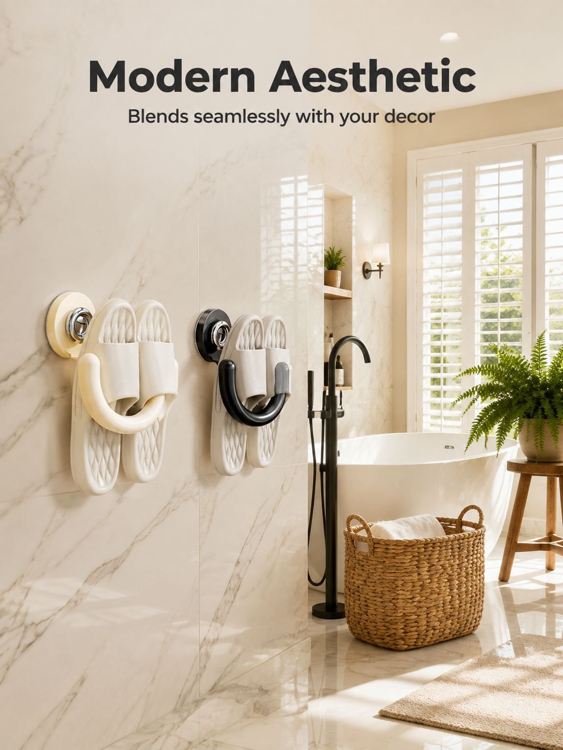Space-saving bathroom storage solution for shoes