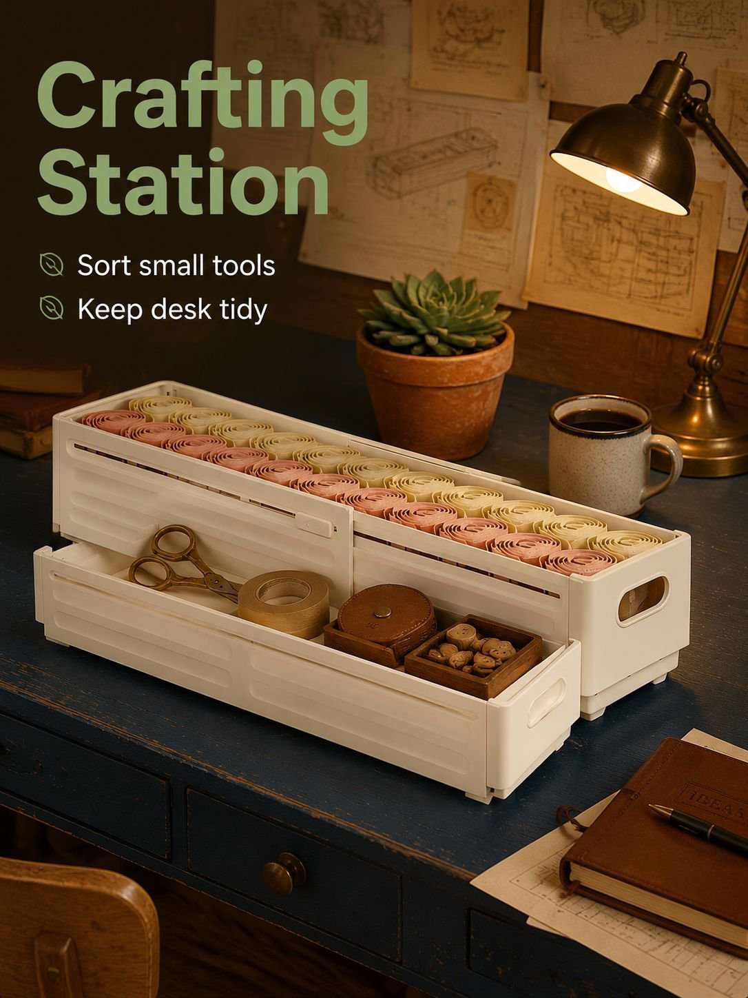 Multifunctional Extendable Drawer Organizer Box in kitchen drawer