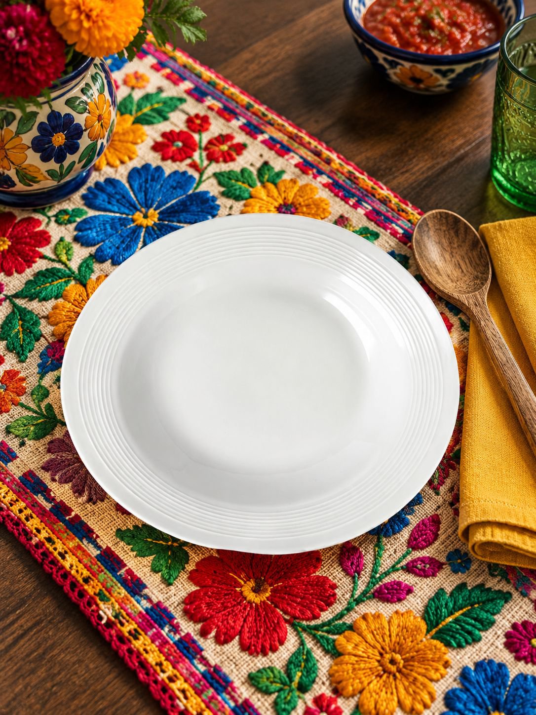 Plato único para decoración de mesa en color sólido