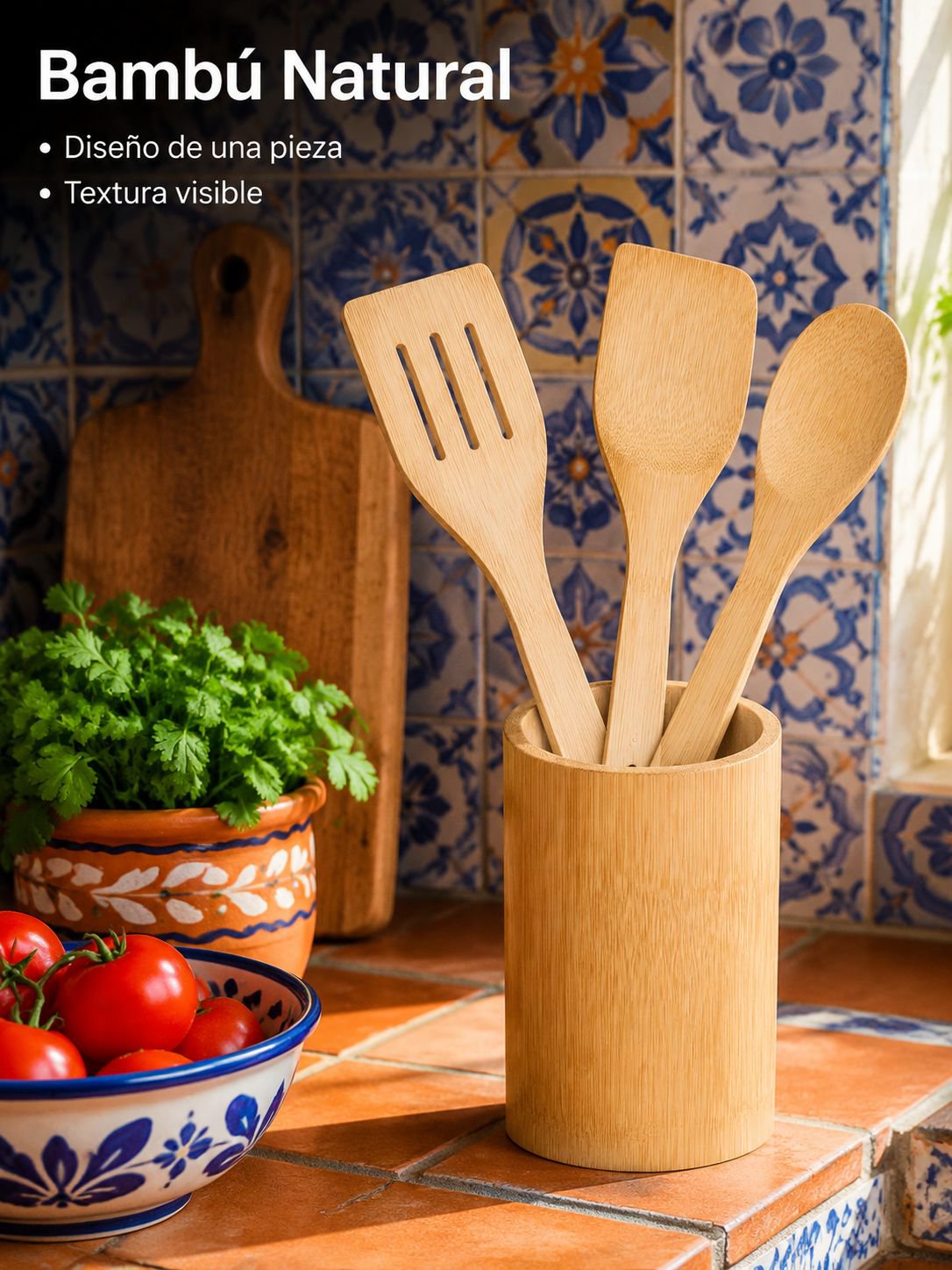 Utensilios de cocina de madera - Juego de utensilios