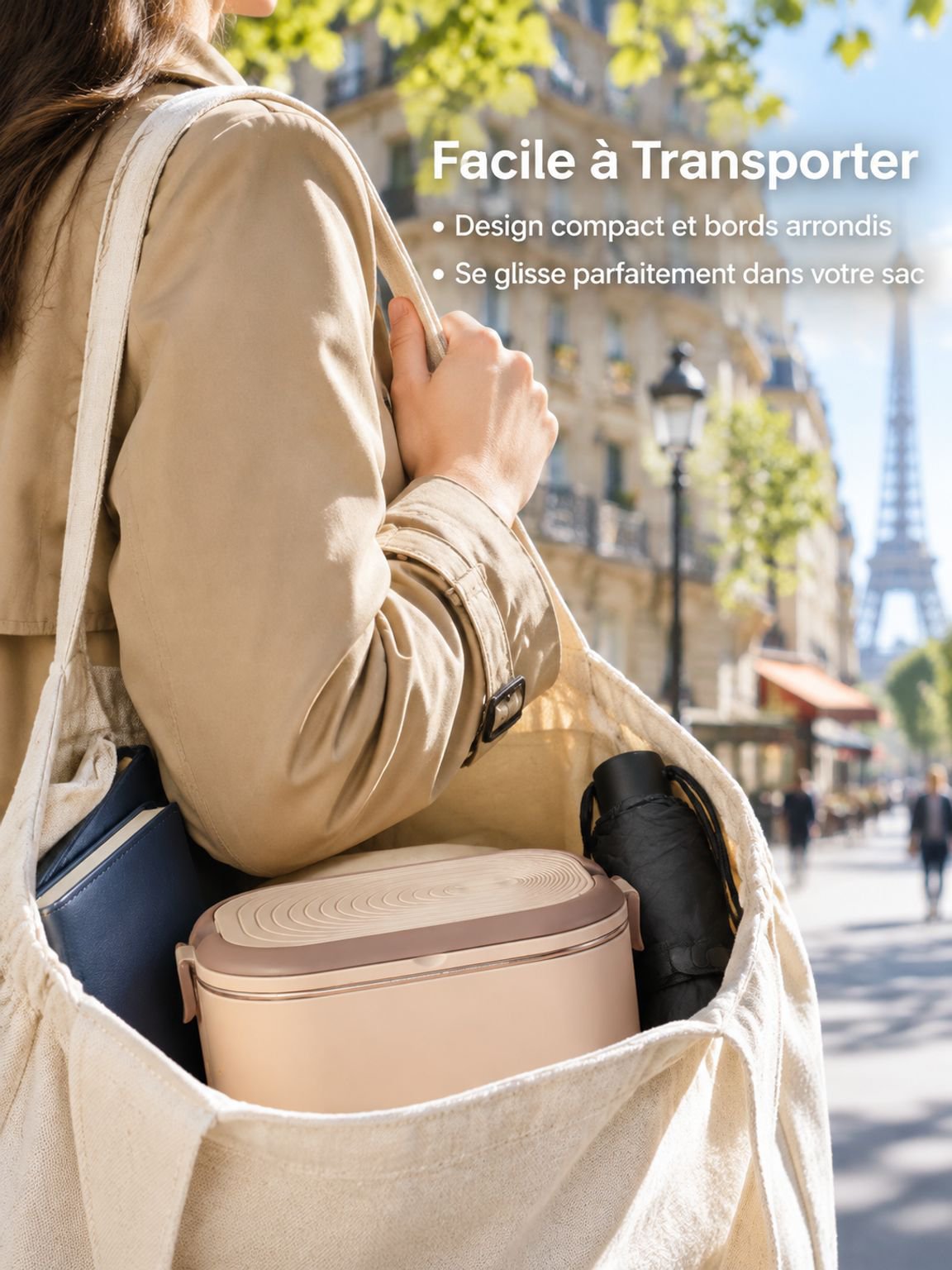 Bento chauffant pratique pour déjeuner au travail