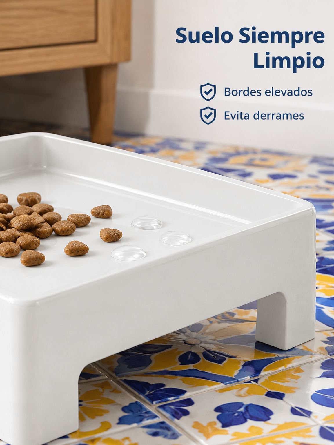 Base elevadora regulable para tazones de comida para gatos