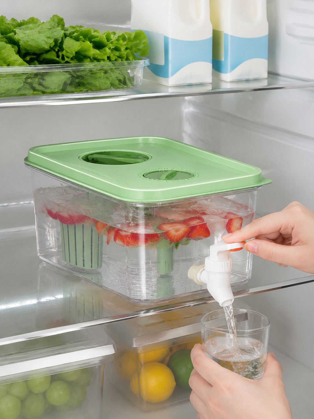 Modern design pitcher for home hydration