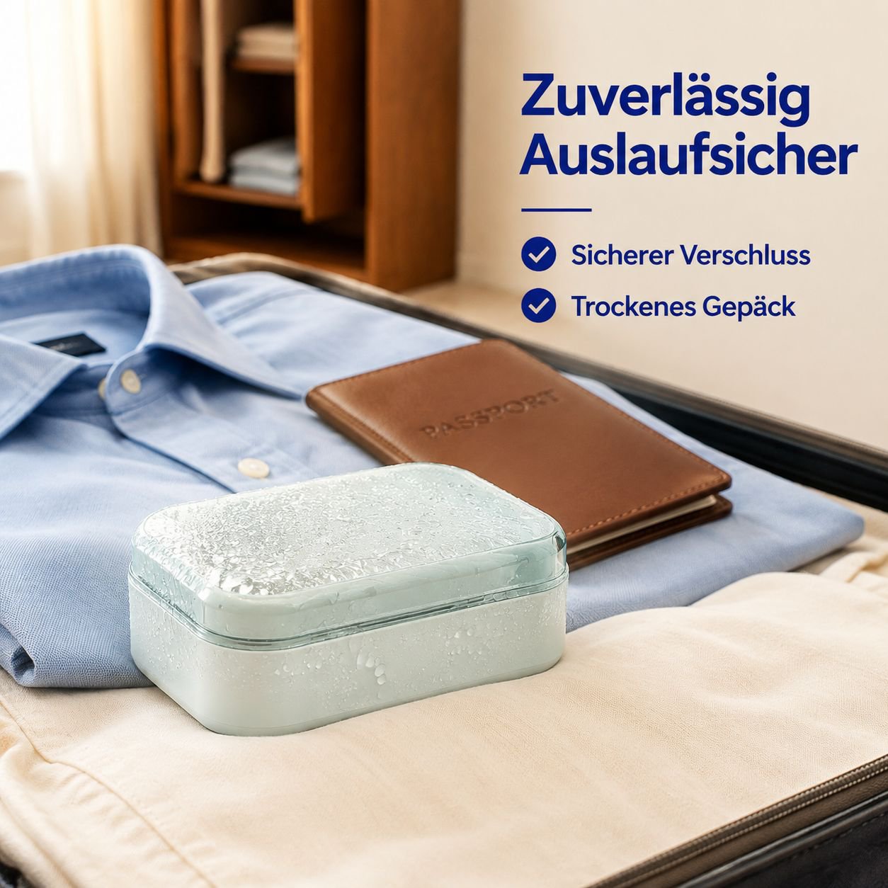 Tragbare Seifendose mit Klappdeckel