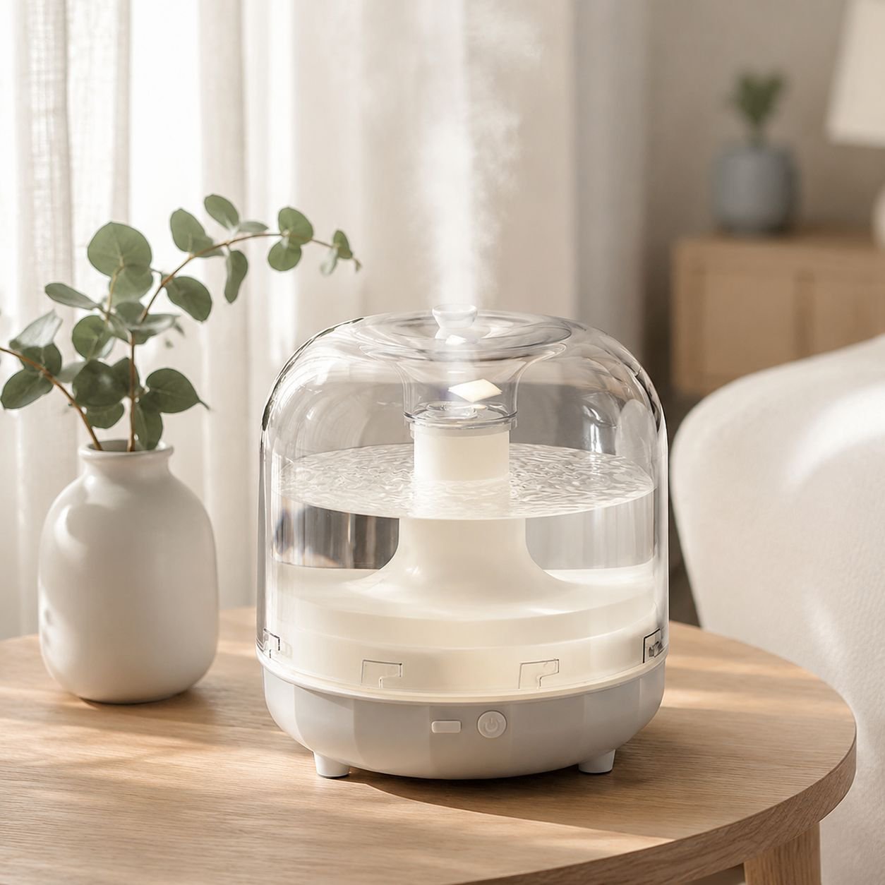 Mute atomizer humidifier for bedrooms