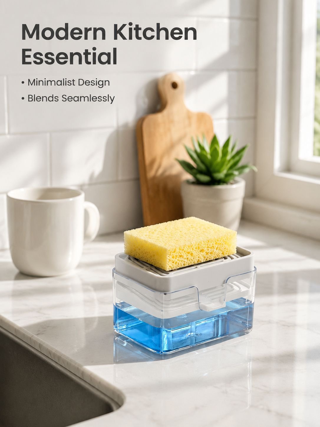 Creative press-type soap dispenser for cleaning, dishwashing, and pot scrubbing – an automatic soap 