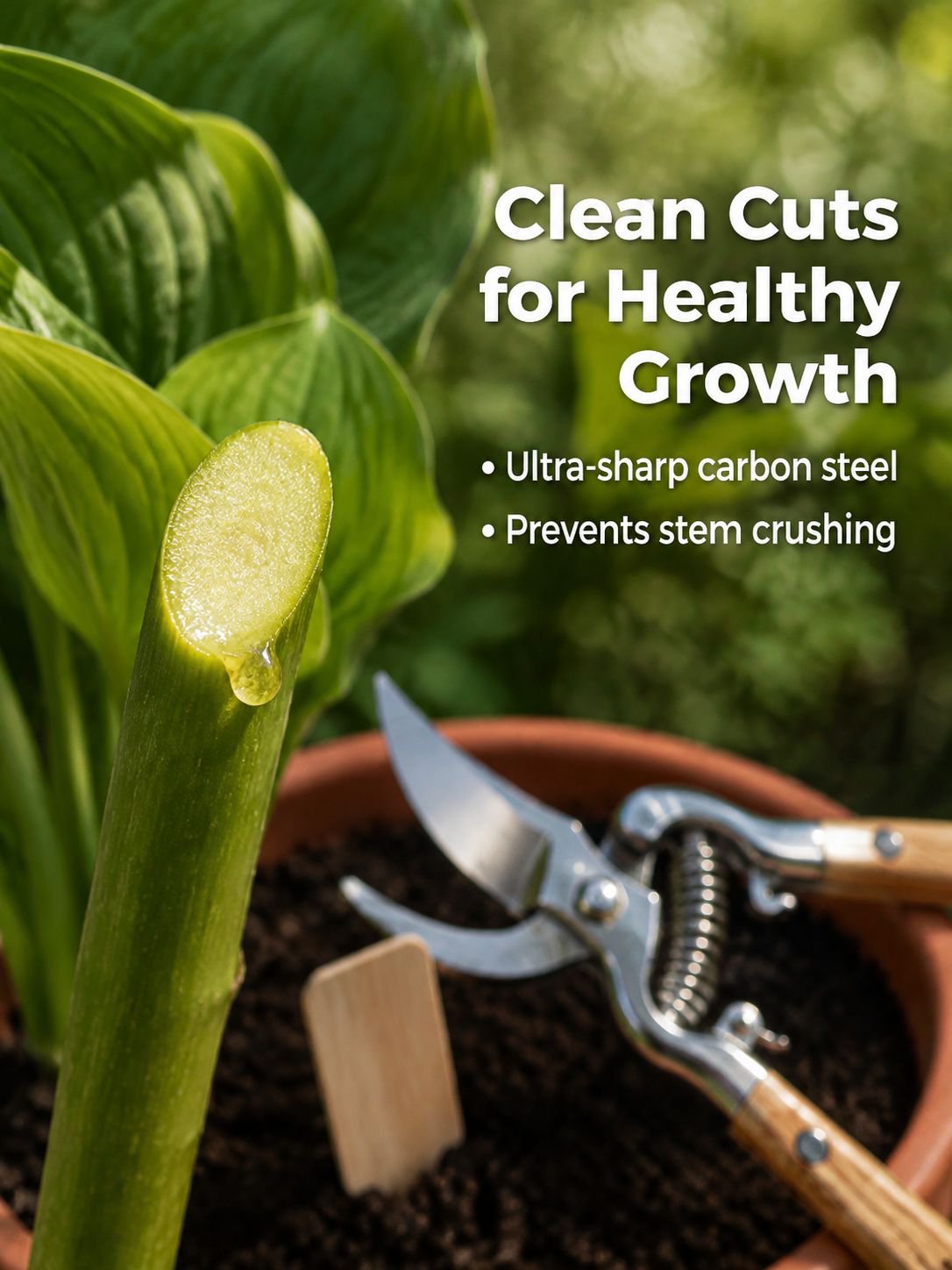 Rust-resistant pruning scissors for outdoor use