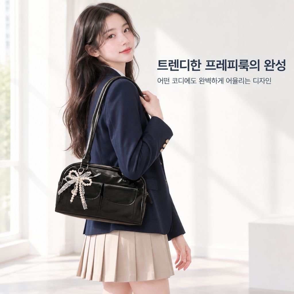 신상 한판 트렌드 개성 숄더백 여성 볼링백 패션 레트로 다재다능 보스턴 언더암백