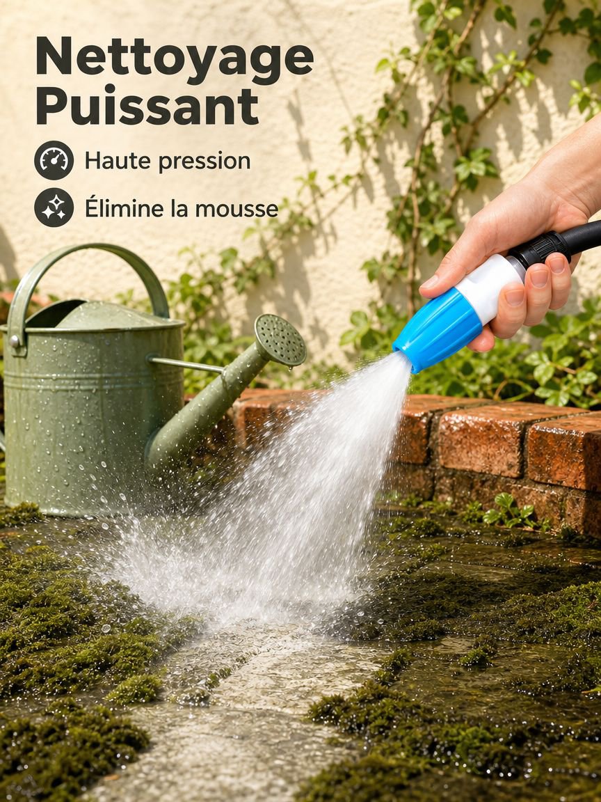 Pistolet d'arrosage multifonction réglable pour jardinage