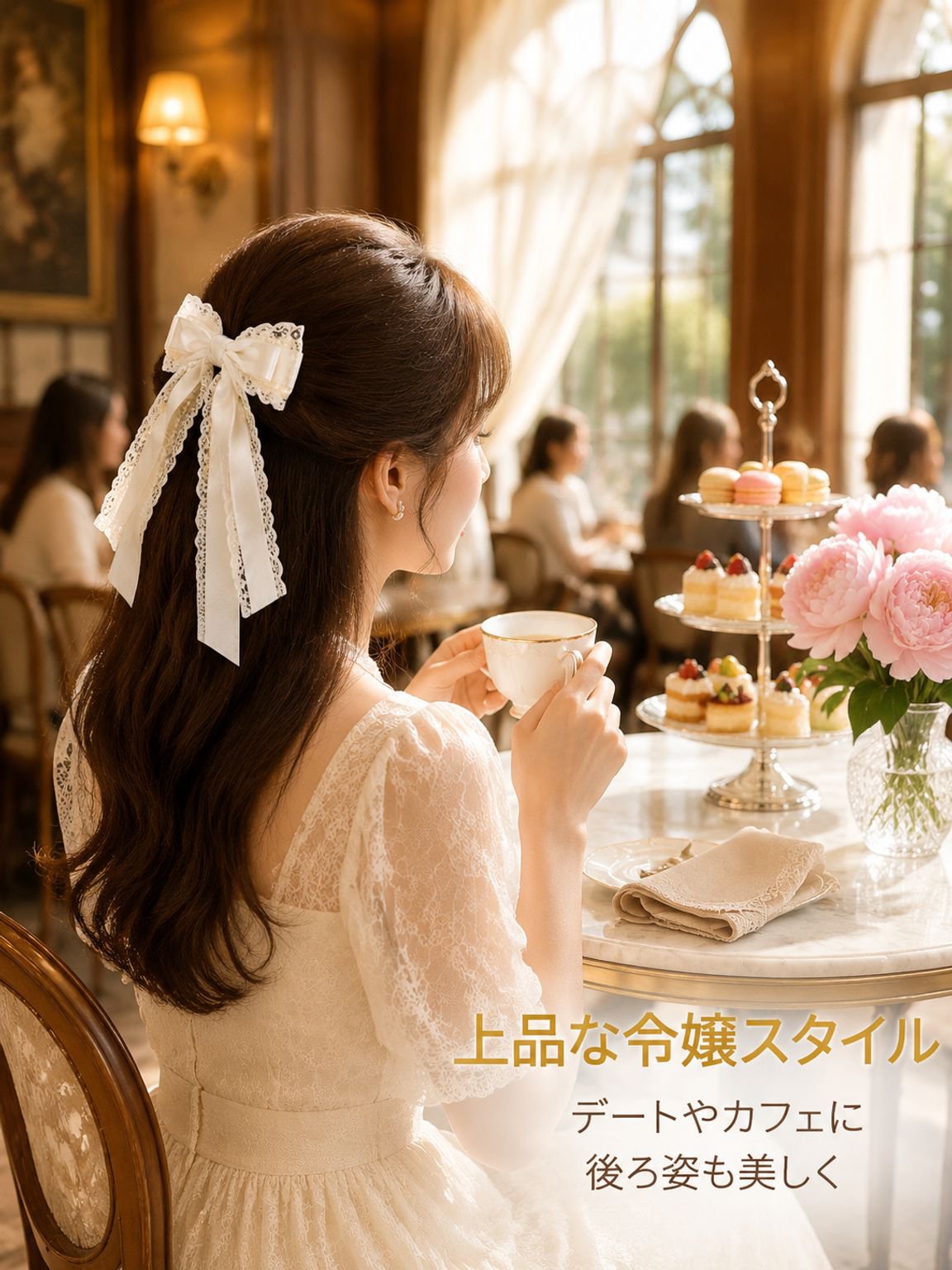 ドンシリボンヘアクリップ