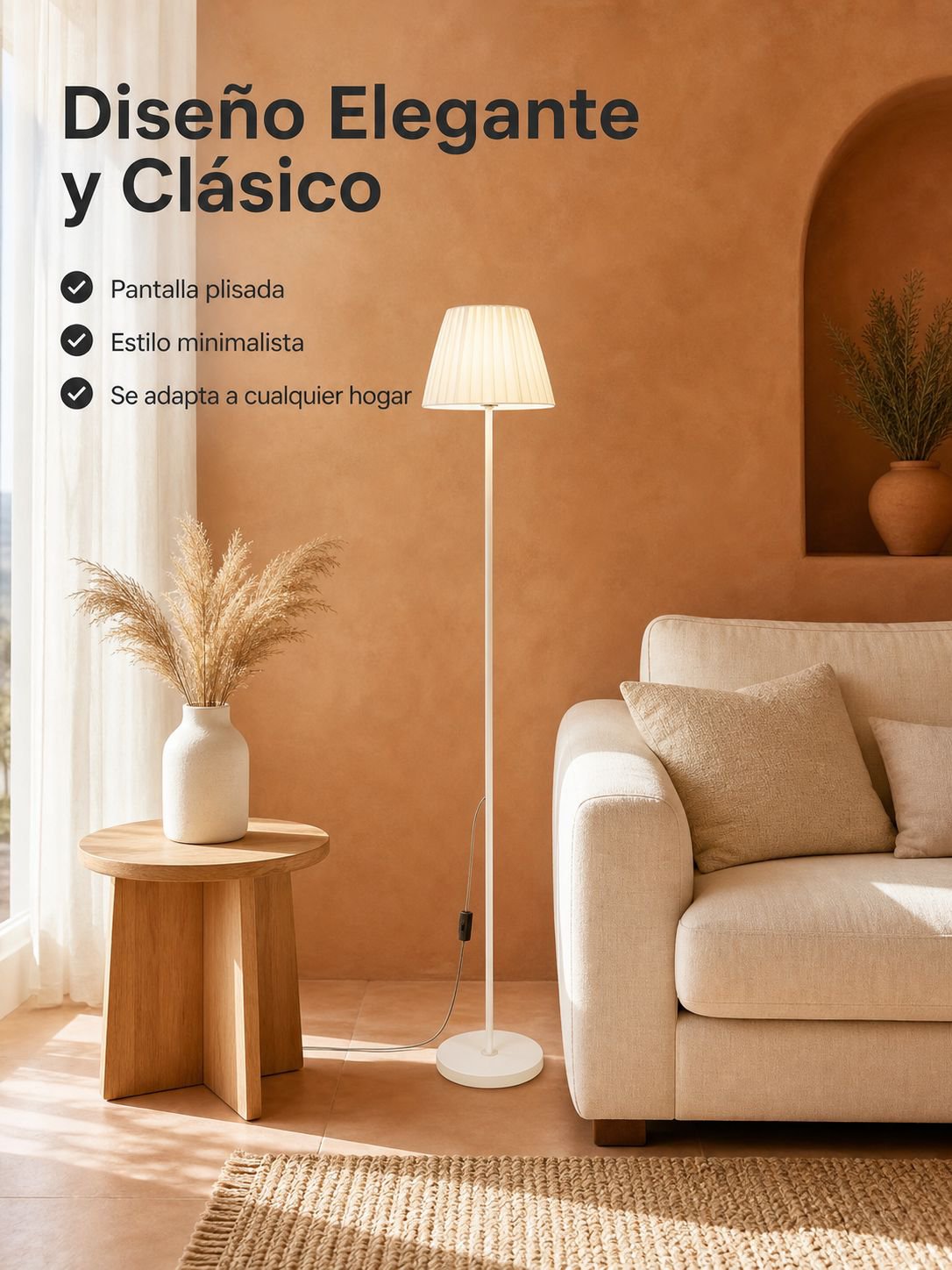Lámpara de piso vertical ahorradora de energía