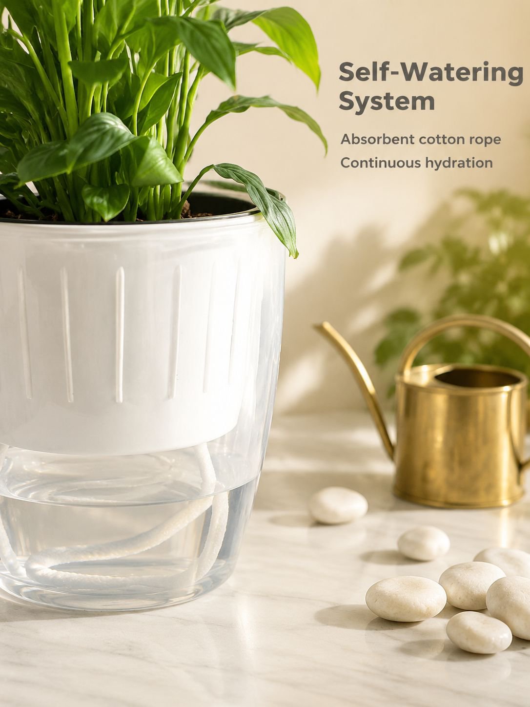 Self-Watering Plastic Flower Pot