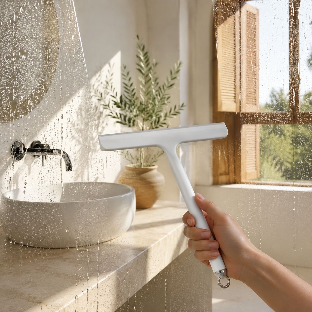 Escobilla limpiadora profesional para ventanas, cepillo rociador de plástico para uso doméstico