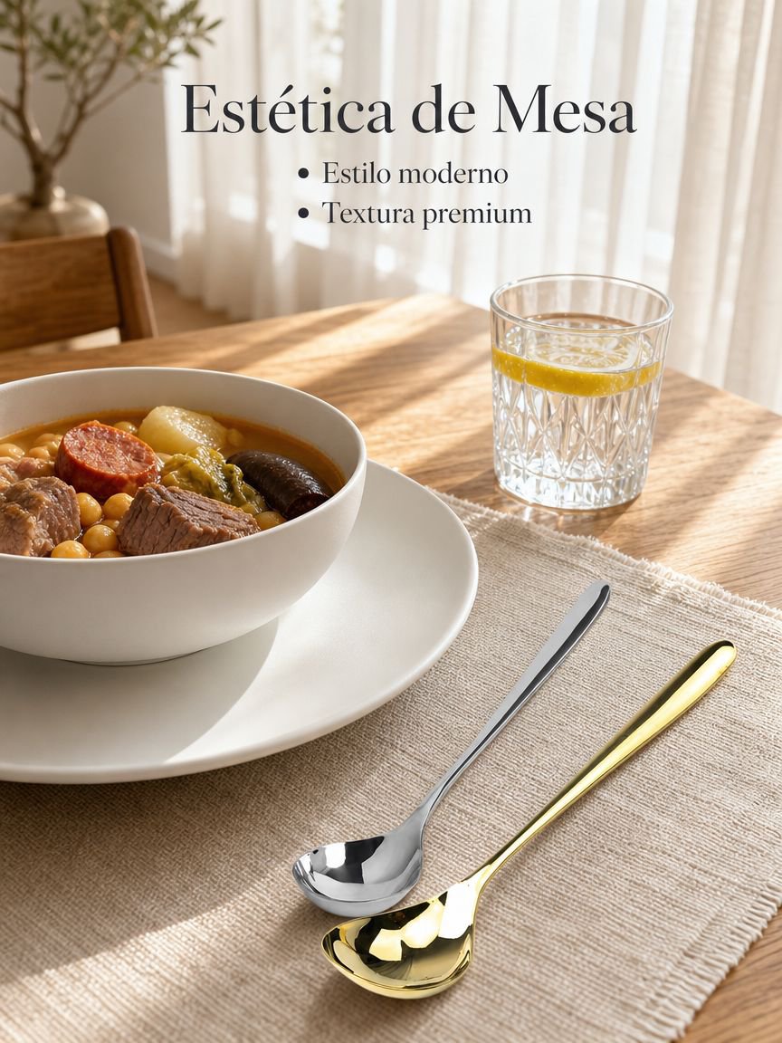 Cuchara de sopa de acero inoxidable