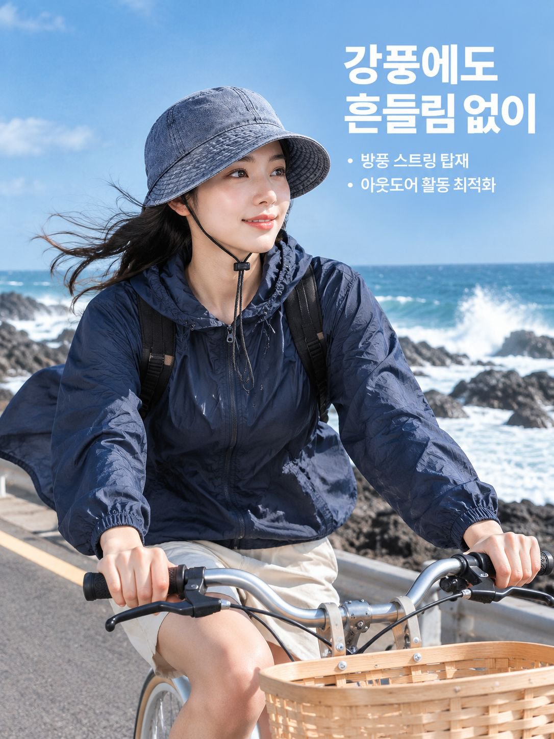 접이식 얼굴 가리개 버킷햇