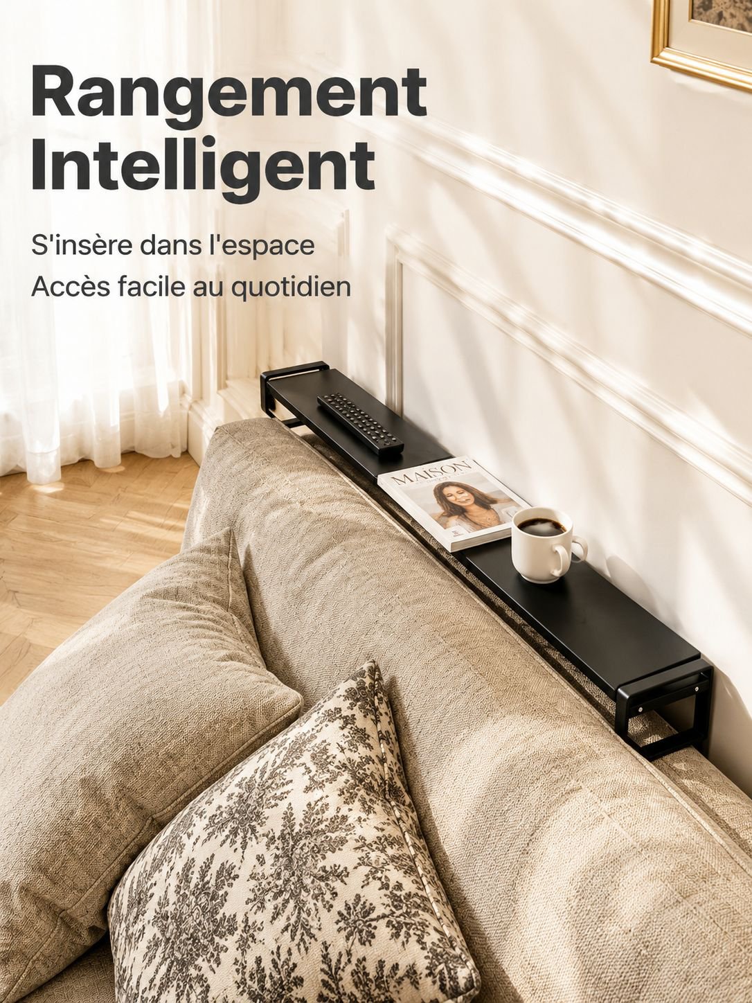 Support extensible pour canapé, support mural télescopique