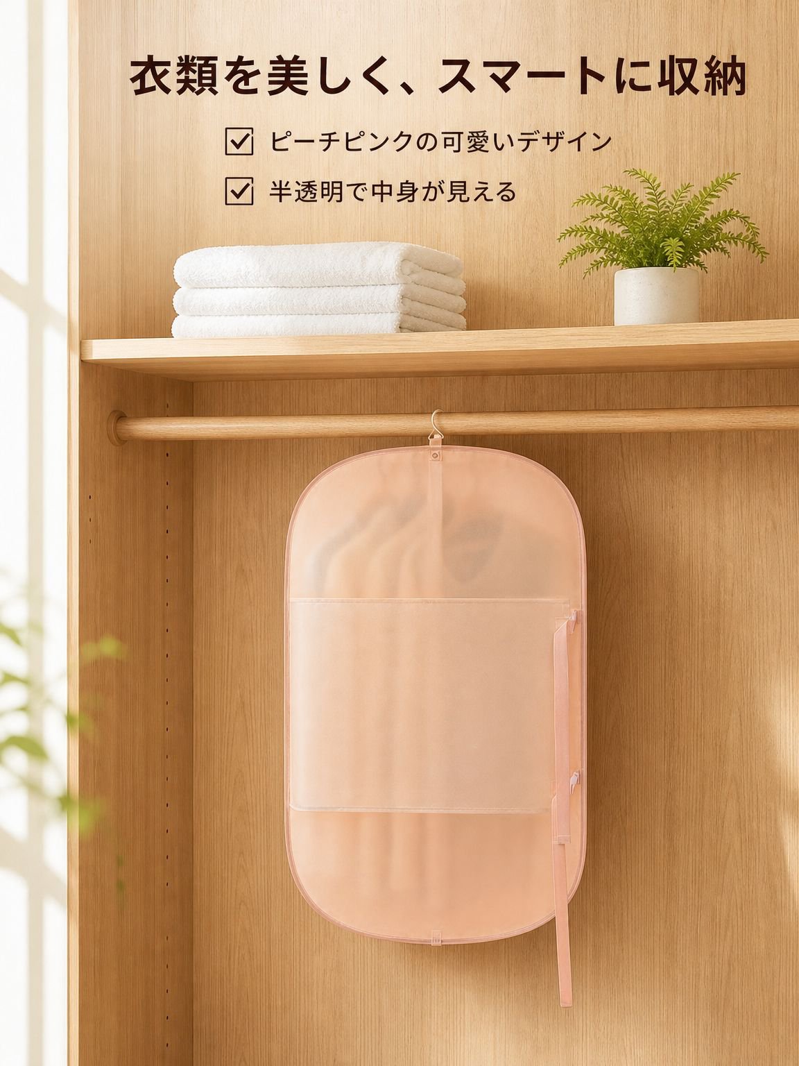 衣類収納用圧縮ダストカバー