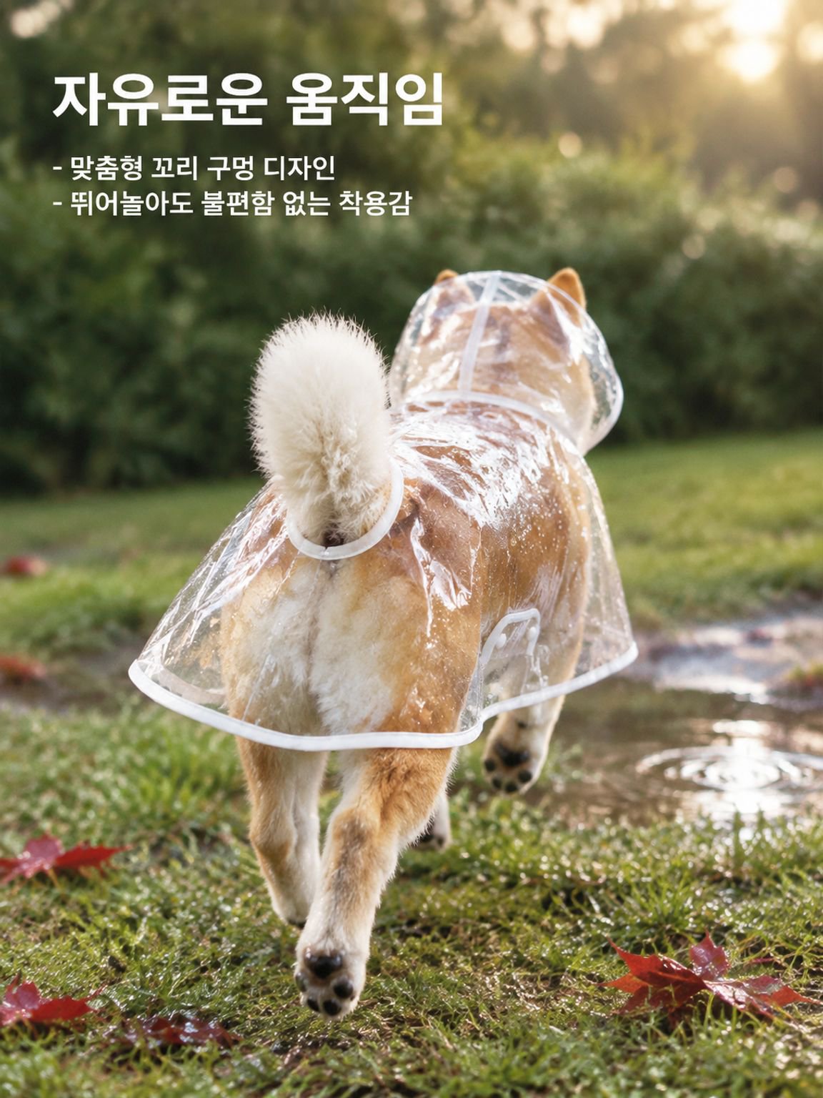소형견용 방수 우비 판초