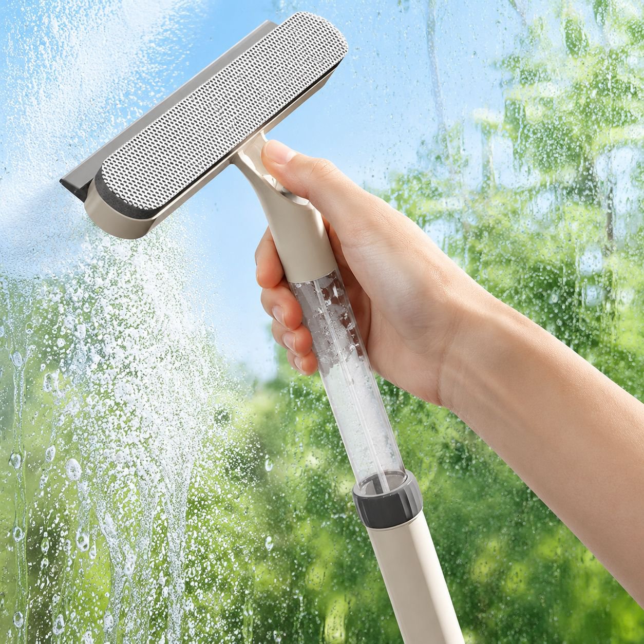 Home Refillable Glass Squeegee, No Water Marks