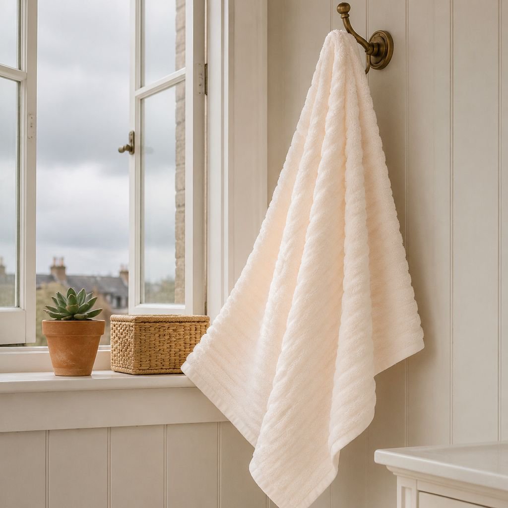 Close-up of super soft absorbent towel texture