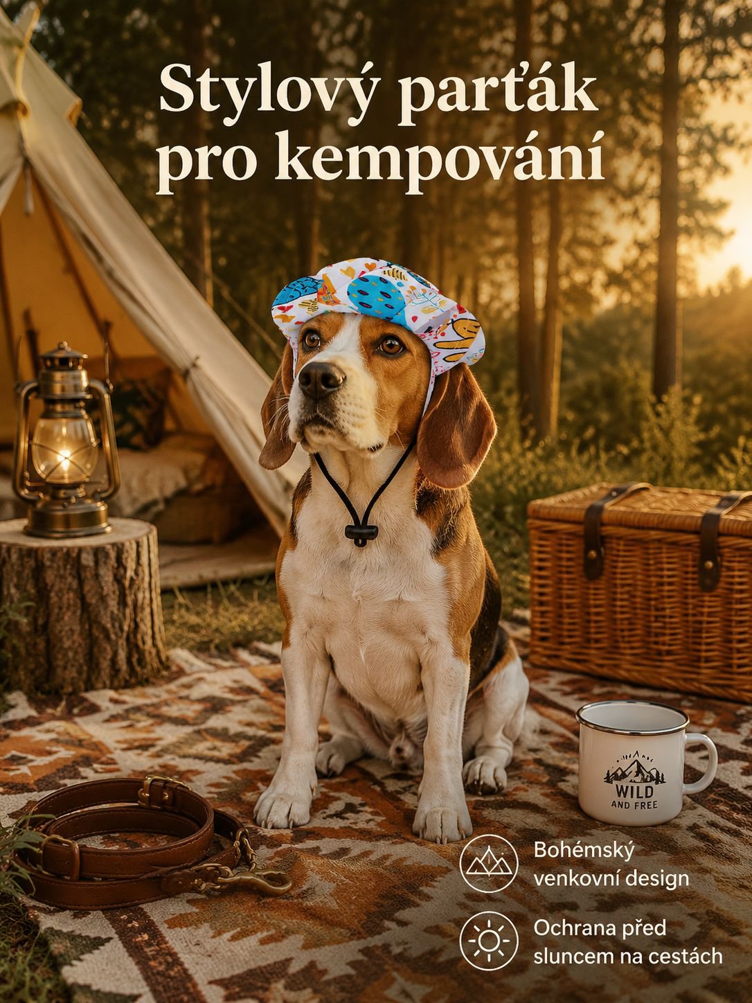 Mini kovbojský klobouk pro domácí mazlíčky