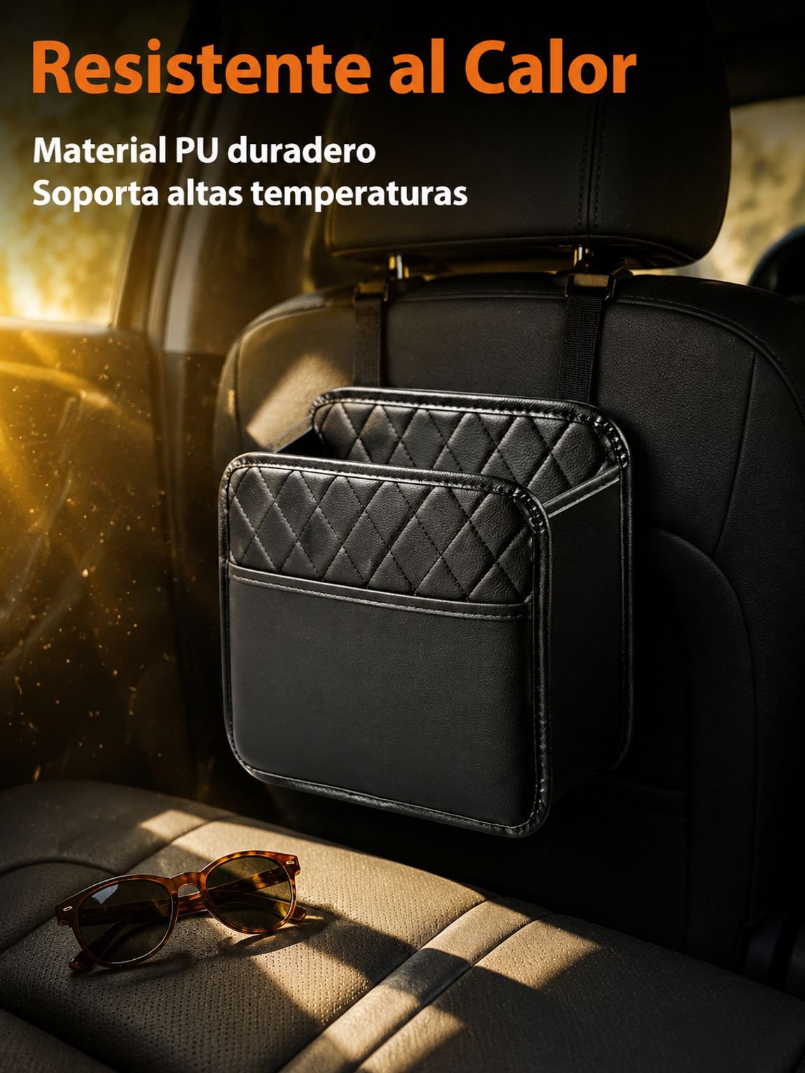 Organizador multifuncional para asiento trasero de coche