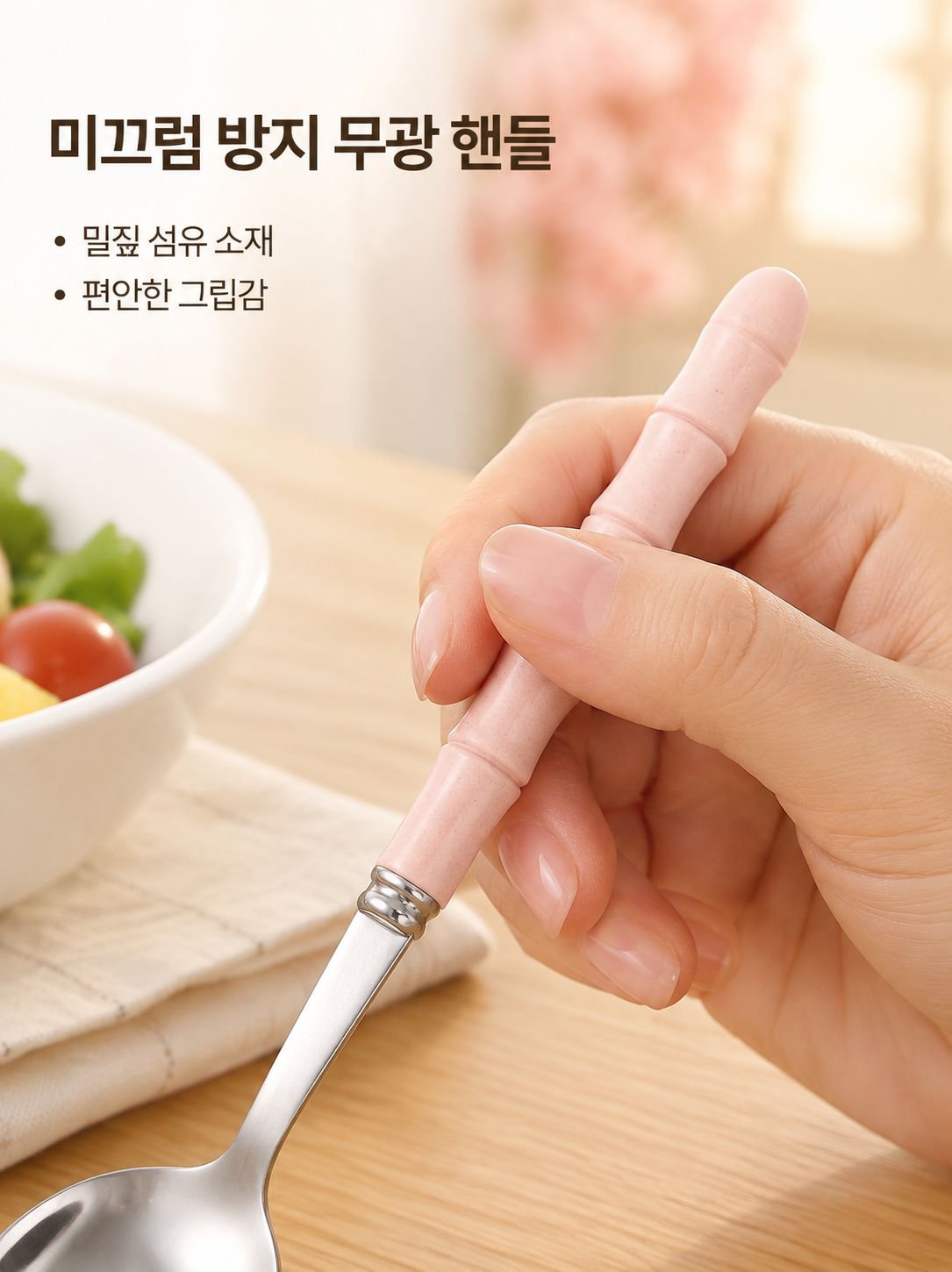 스테인리스 휴대용 3종 식기 세트
