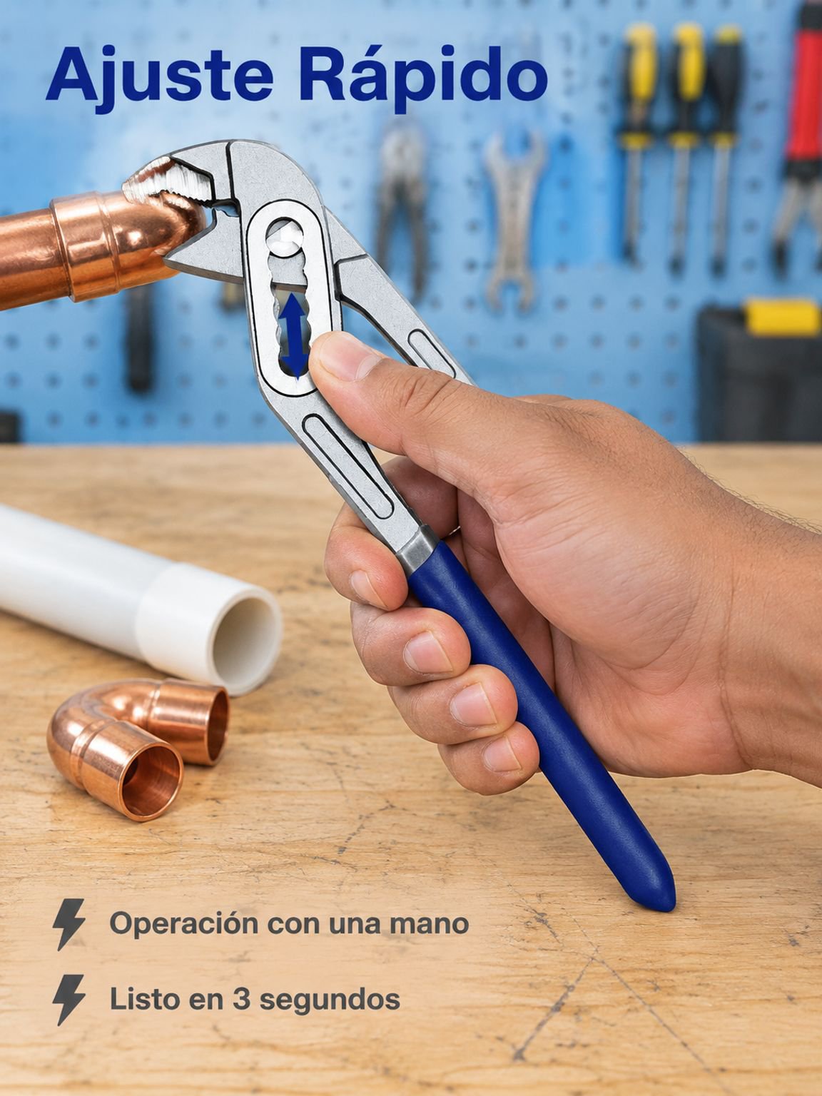 Llave para tubos ajustable multifuncional
