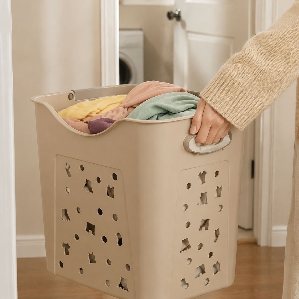 Plastic Dirty Laundry Basket Clothes  Basket Bathroom Storage Bucket Toys Clothes Laundry Basket