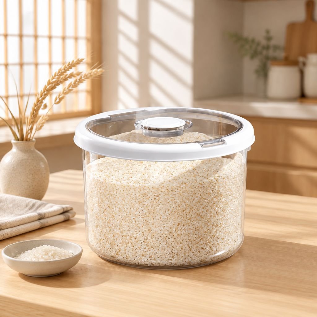 大容量密閉米びつ・防虫・防湿・食品グレードの保存容器・小麦粉や猫用フード、犬用フードに対応