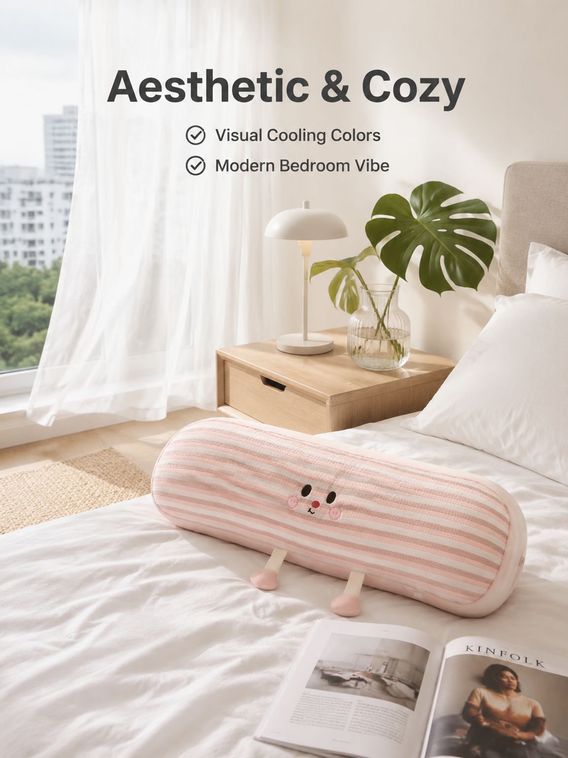 Cooling Ice Silk Long Pillow