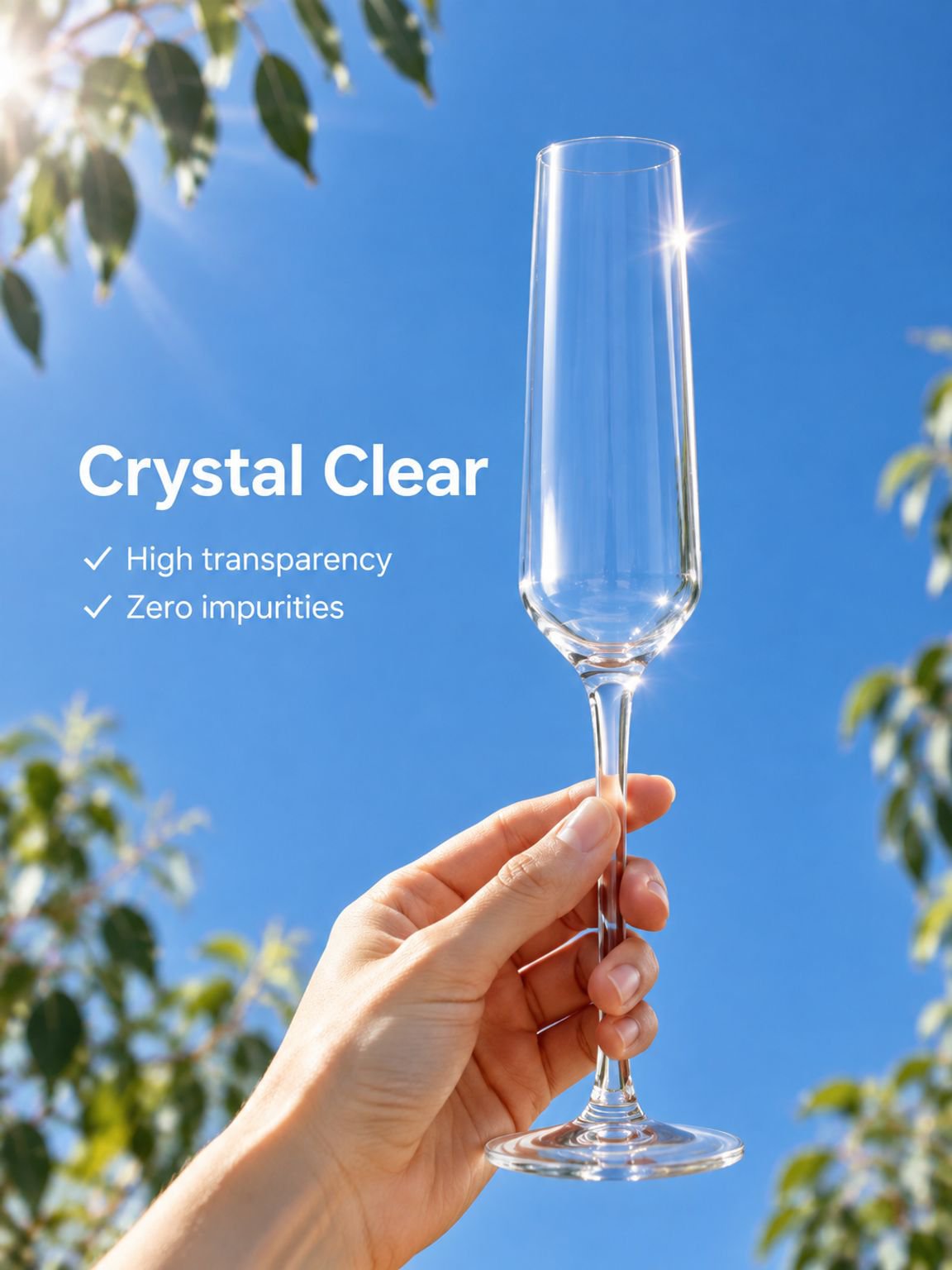 Premium glassware for champagne and sparkling wine