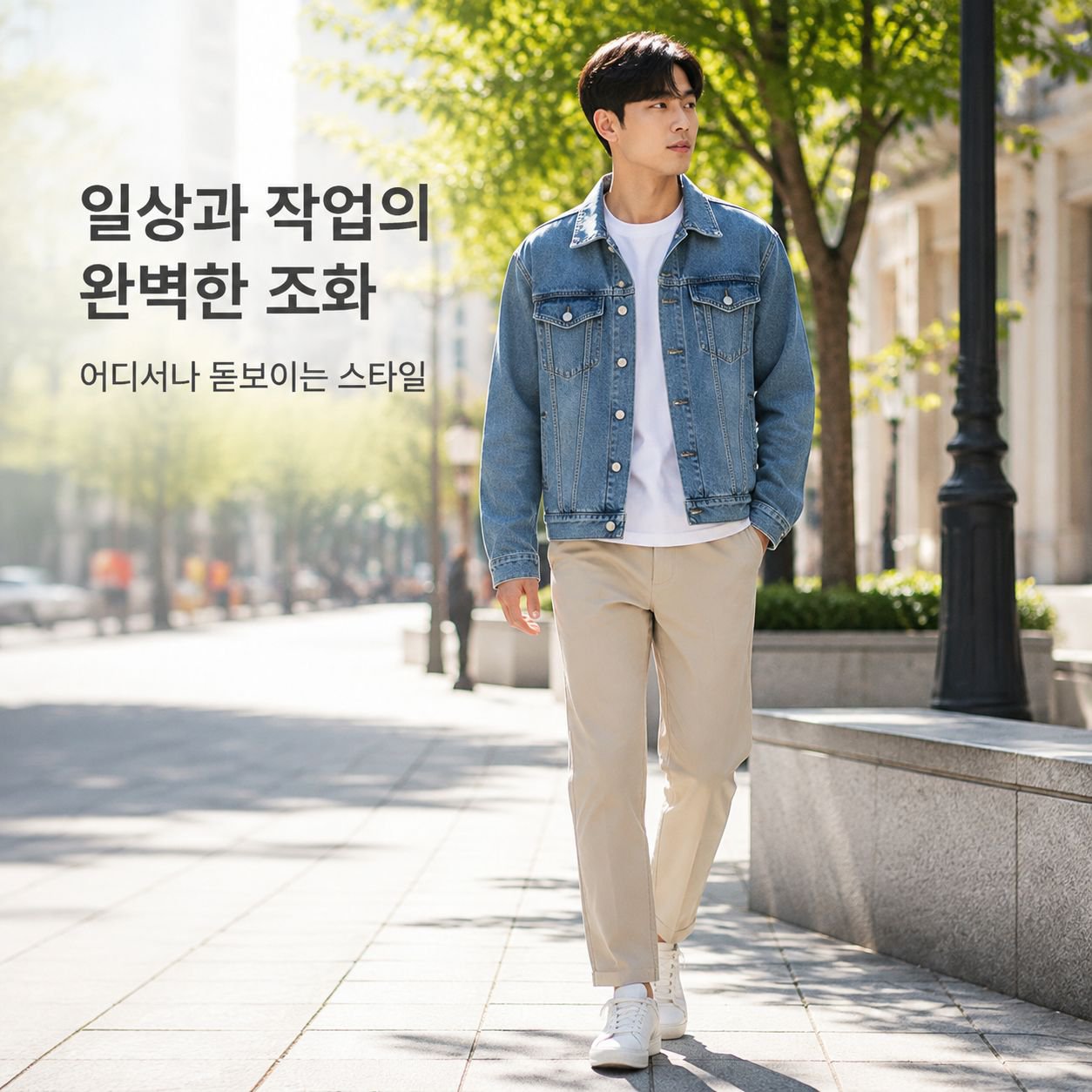 남성용 작업복 데님 재킷