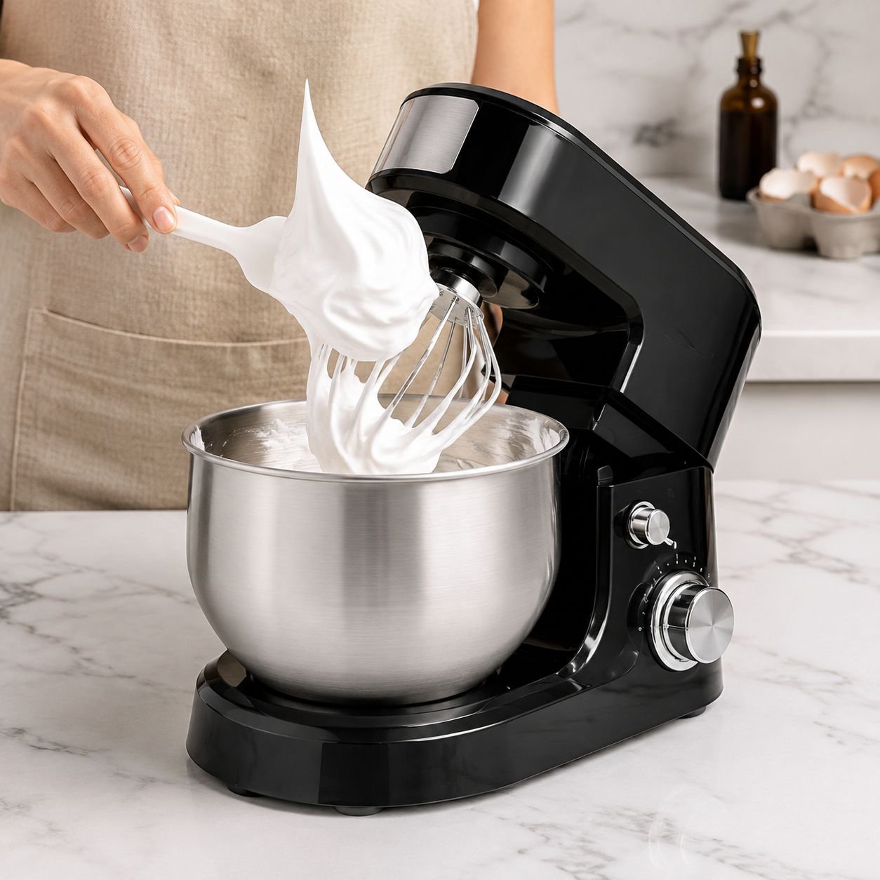 5.5L Large Capacity Multi-functional Mixer, Dough Kneading, Whisking, and Blending All-in-One