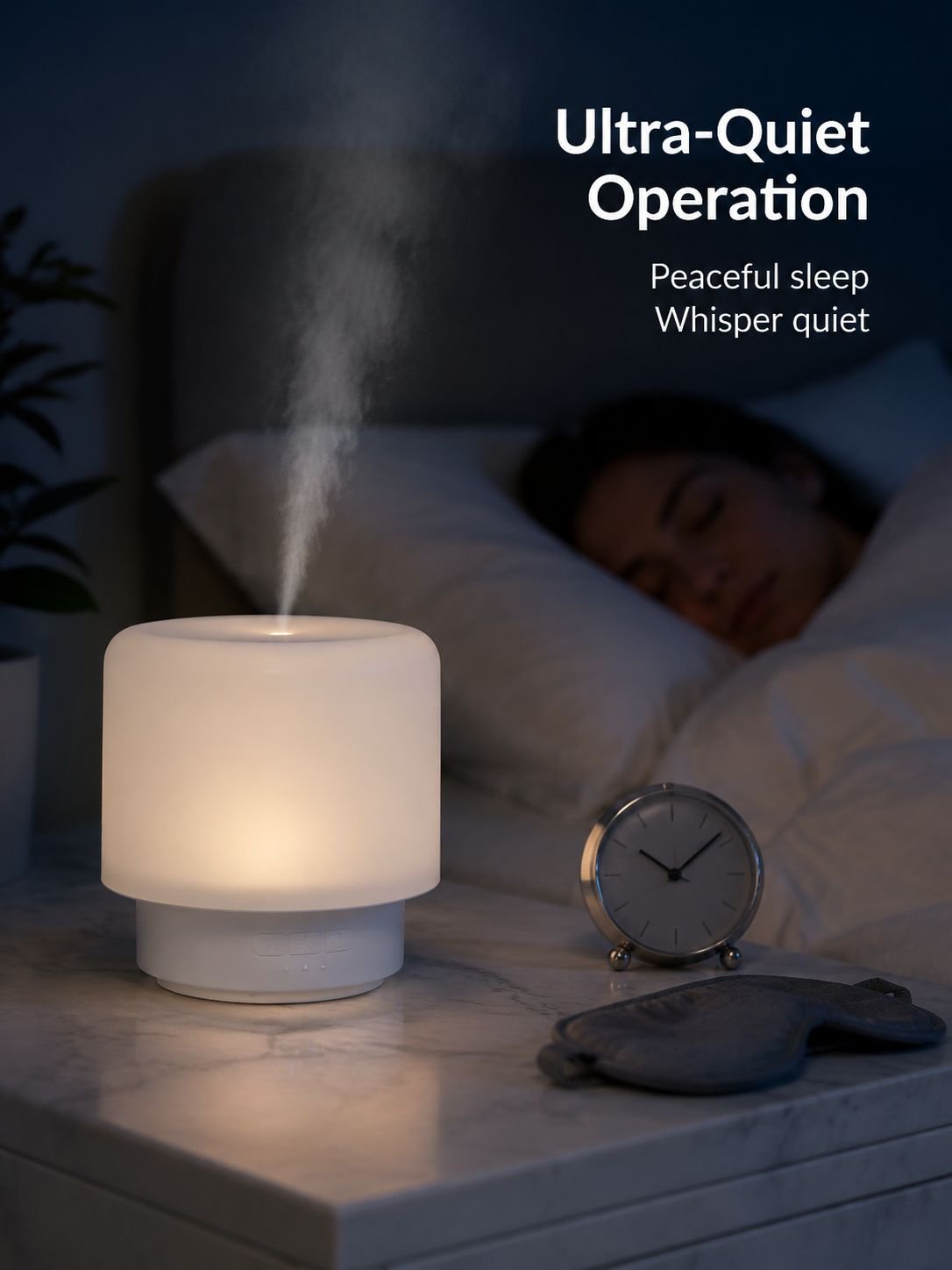 USB Desktop Aroma Humidifier with 360° Rotation and Colorful Ambient Light